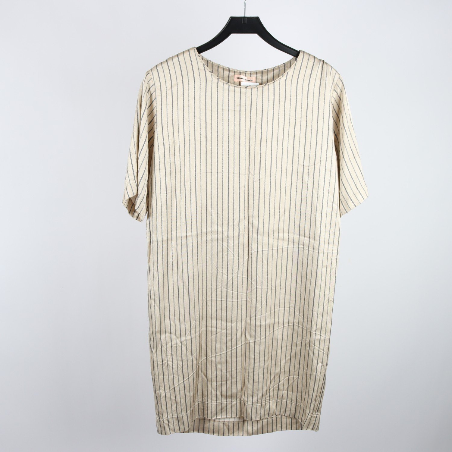 Klänning, Customade, beige, randig, stl. 38