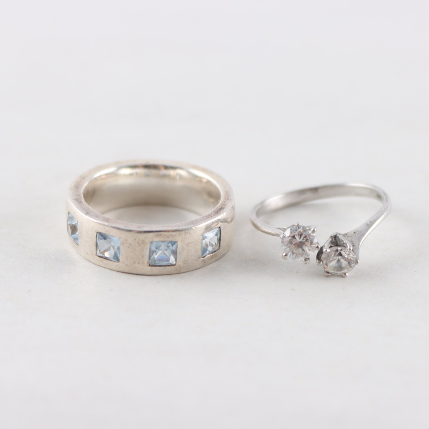 Ringar, Silver, Stenar, Brv: 14,4g