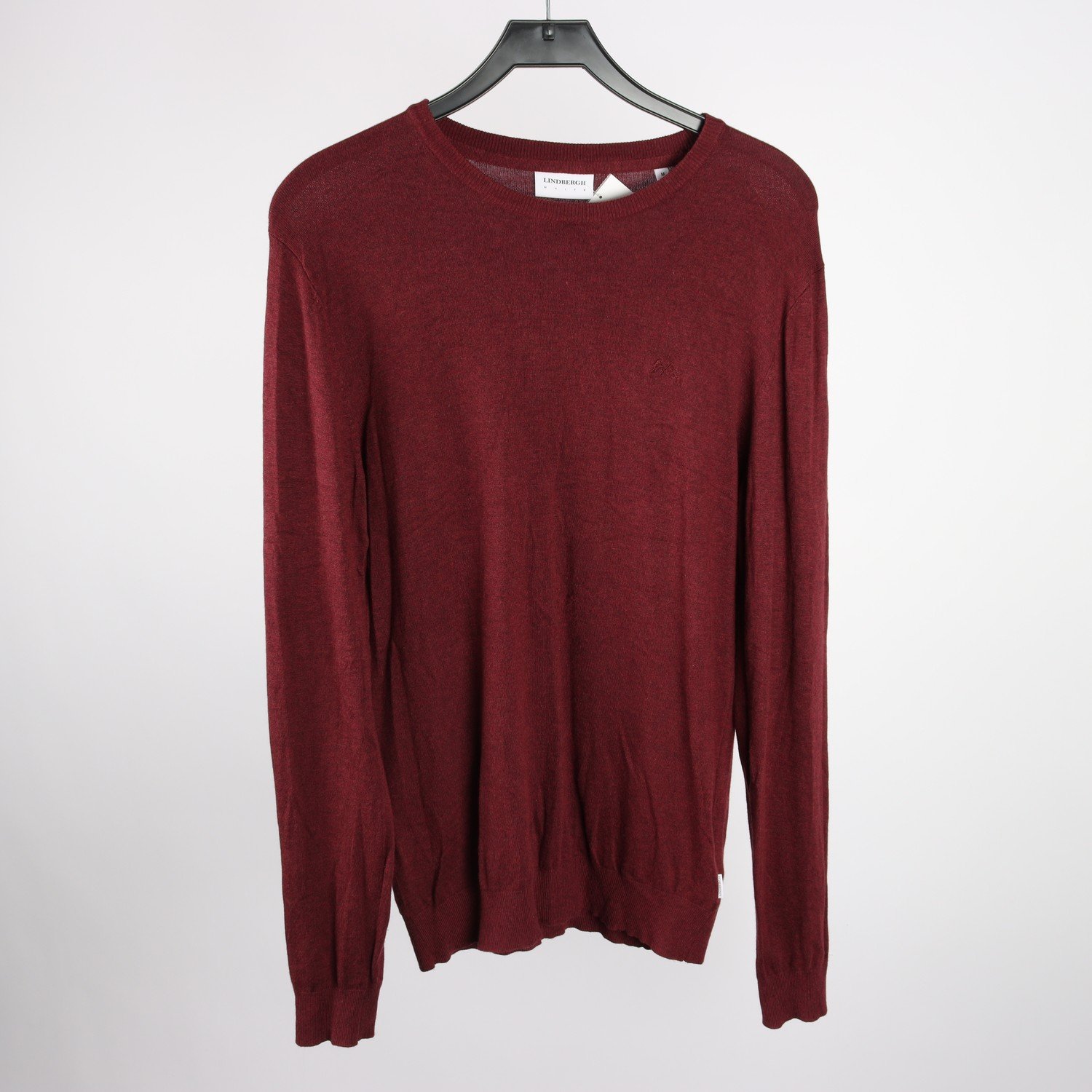 Stickad tröja, Lindbergh, vinröd, stl. M