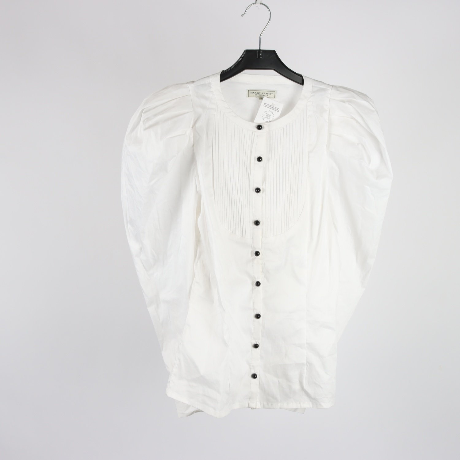 Blus, Margit Brandt, vit, tråveck, stl. XS