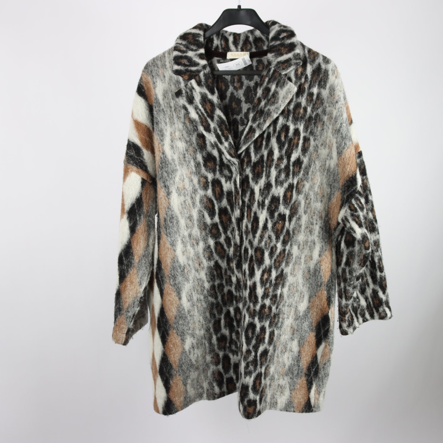 Kappa, Stank, svart, beige, 70% ull, stl. L