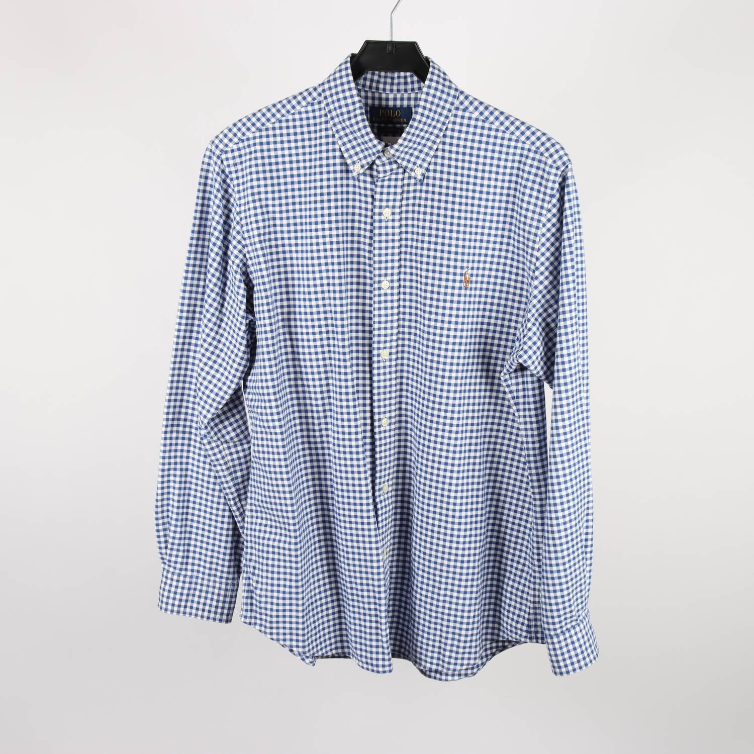Skjorta, Polo Ralph Lauren, blå, vit, rutig, stl. ca L