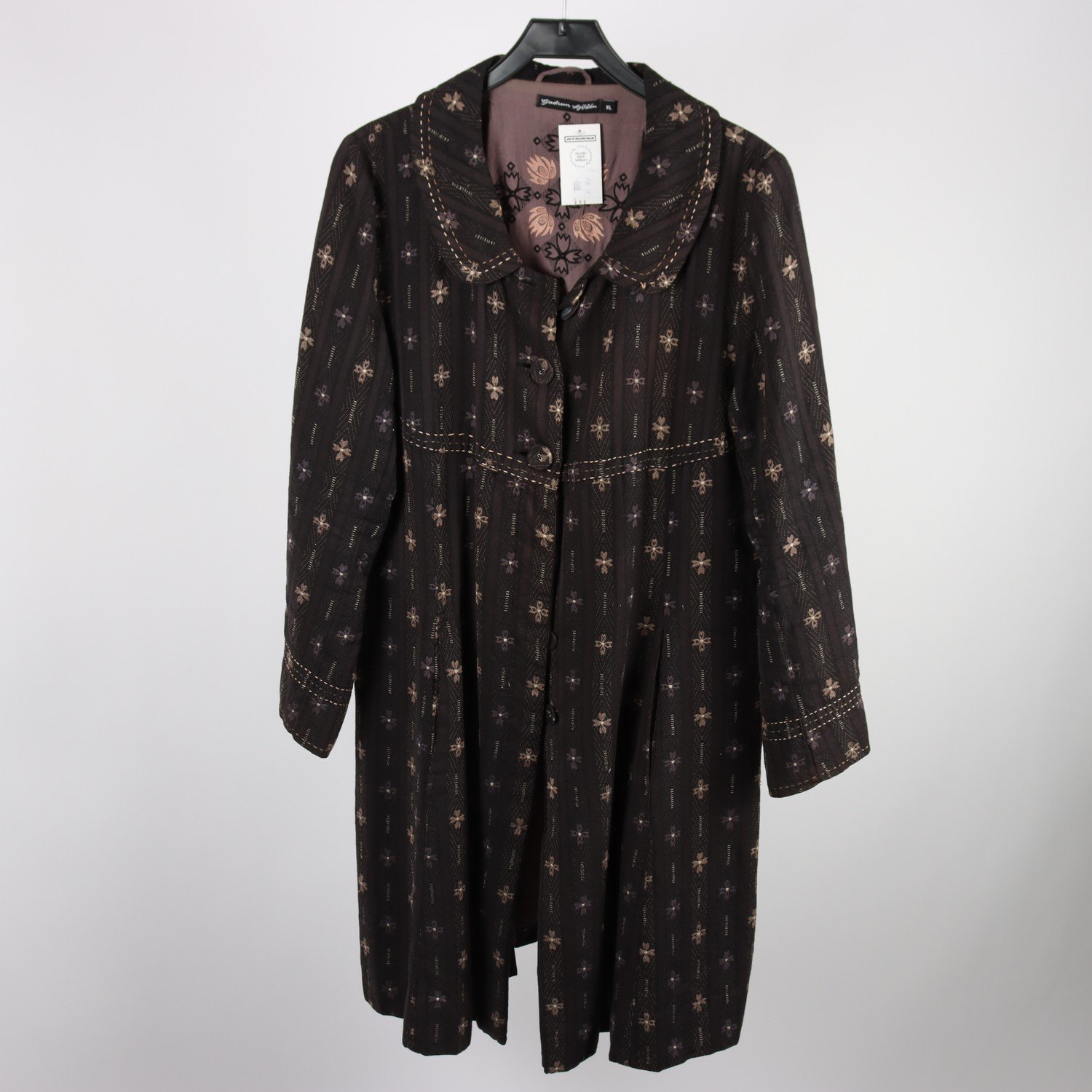 Kappa, Gudrun Sjödén, brun, broderad, stl. XL