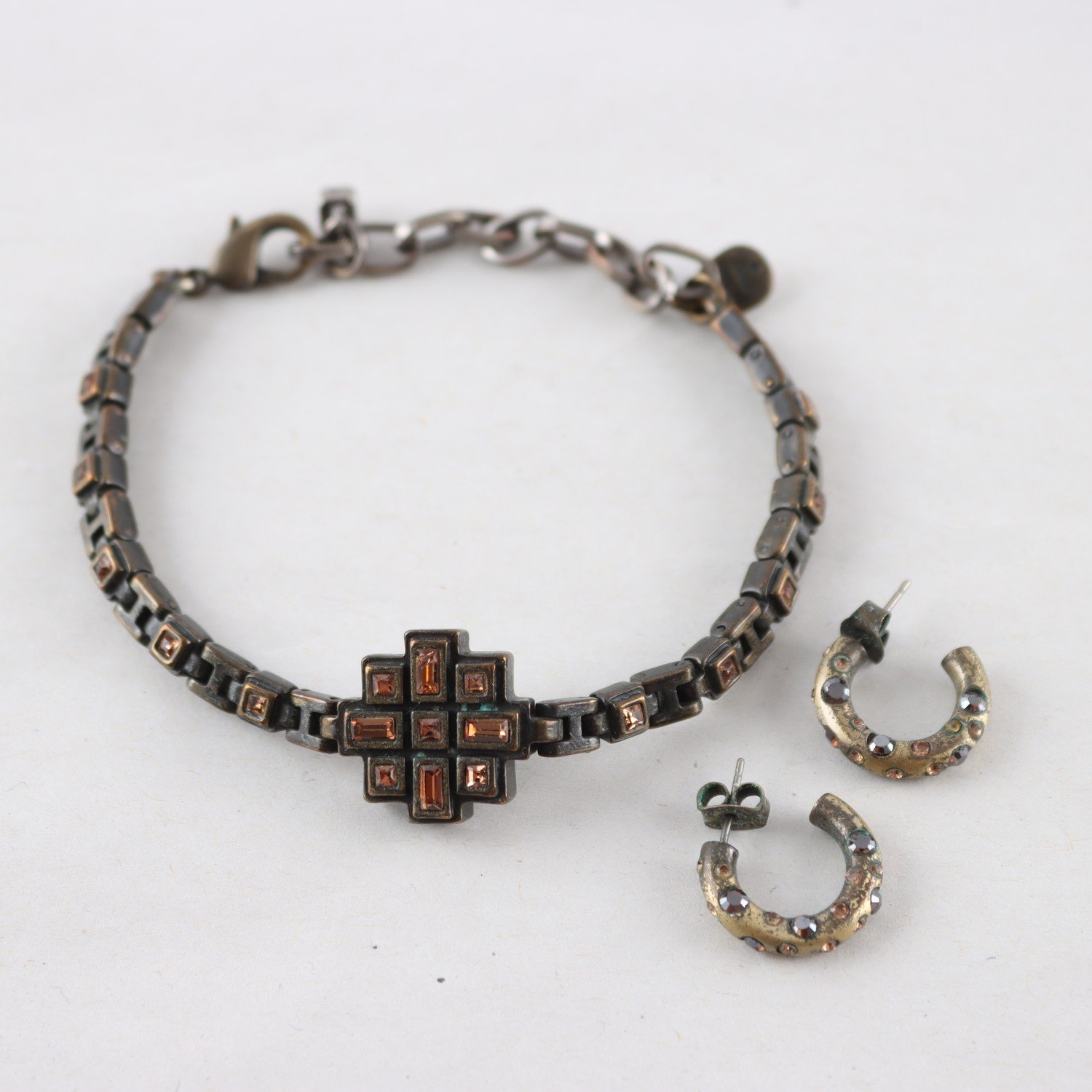 Smyckesset, Dyrberg Kern, Metall, Glas