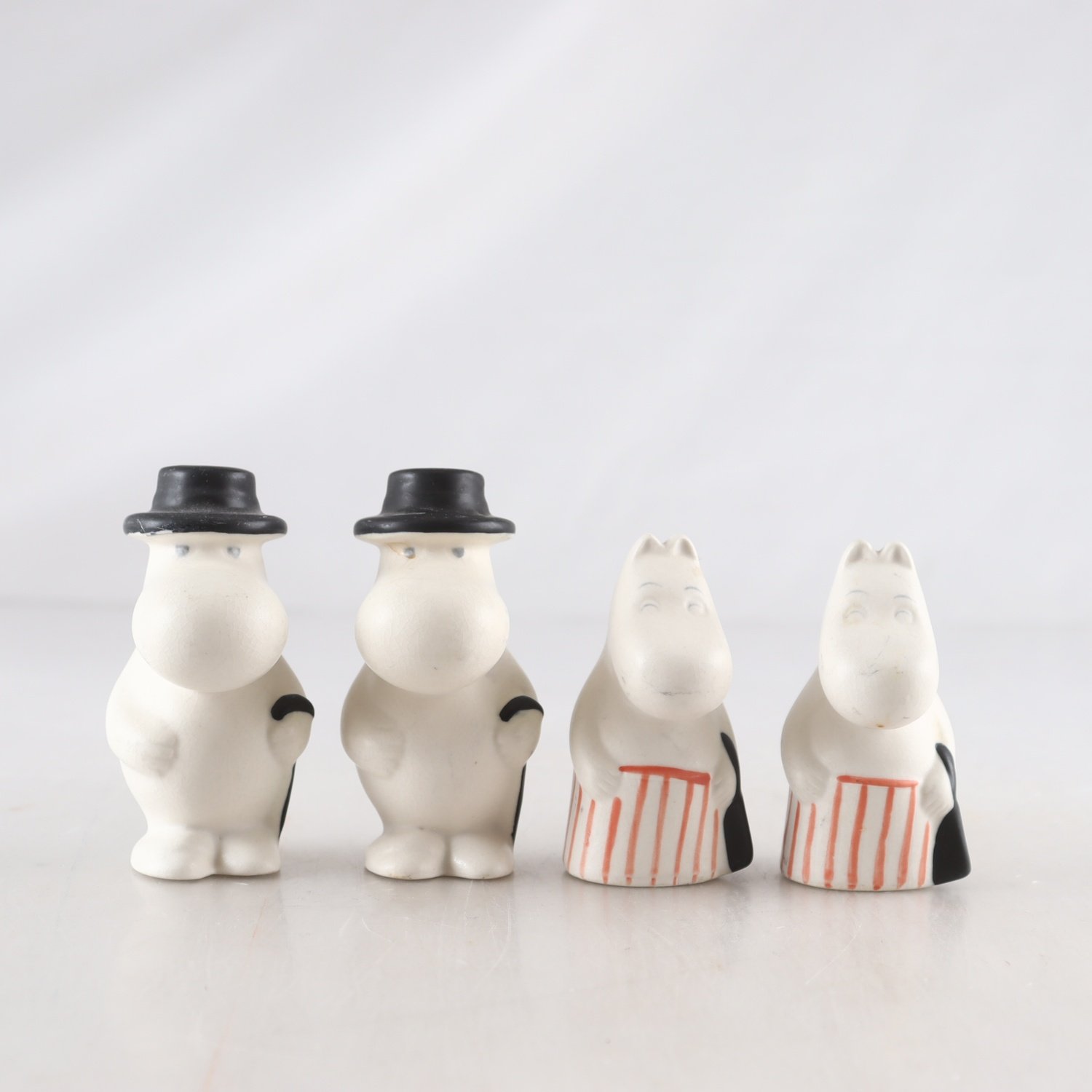 Mumintroll, Muminmamman & muminpappan, porslin, 4 st