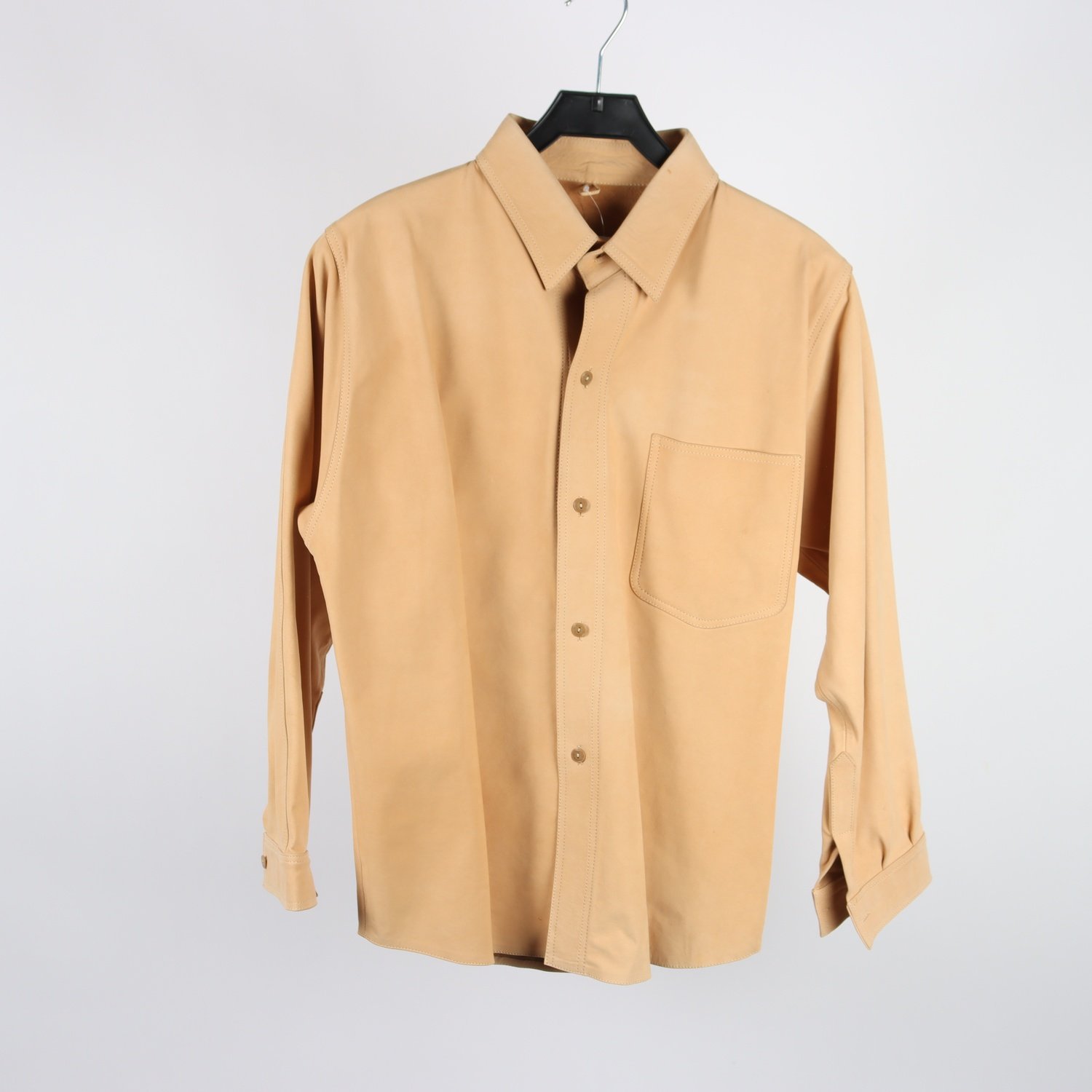 Skinnskjorta, beige, stl. ca M