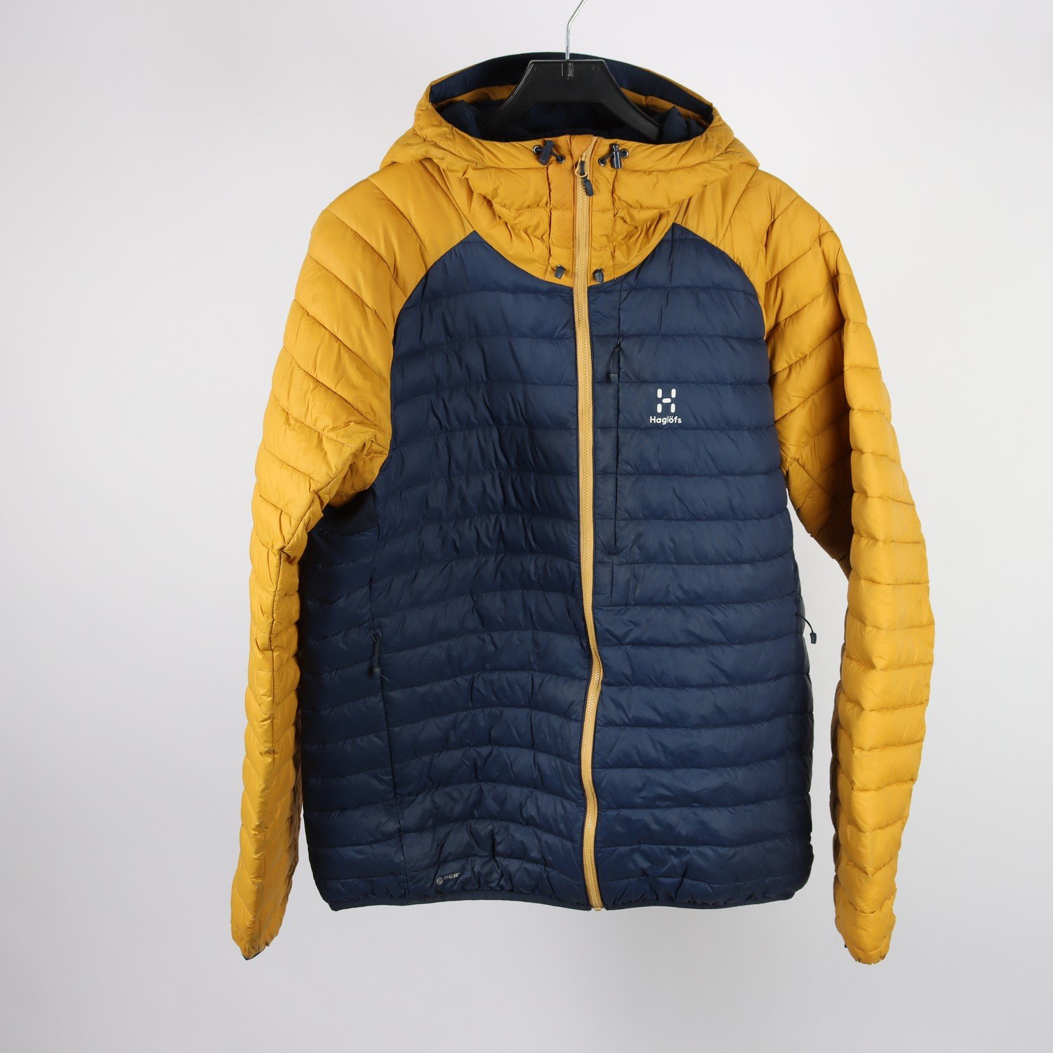 Jacka, Haglöfs, blå, gul, stl. XL