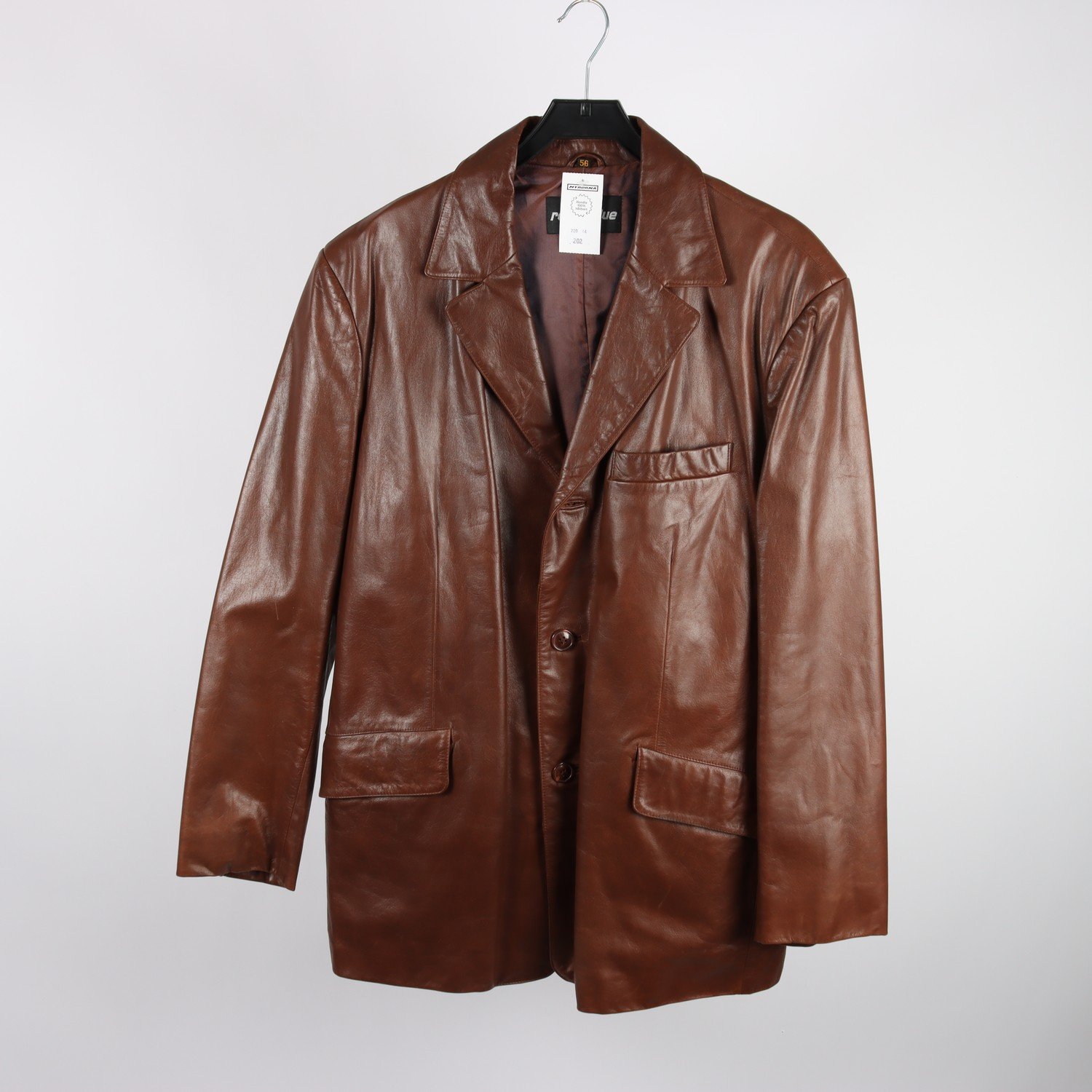 Skinnjacka, Rock ’n blue, brun, stl. 56