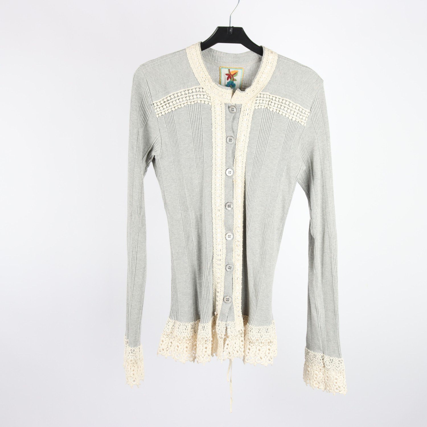 Tröja, Johnny Was, grå, 100% bomull, stl. M