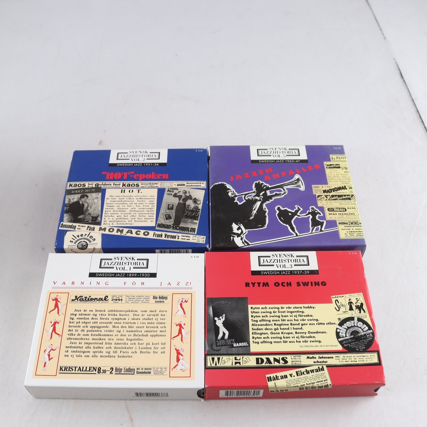 CD Svensk Jazzhistoria vol 1-3 & 5