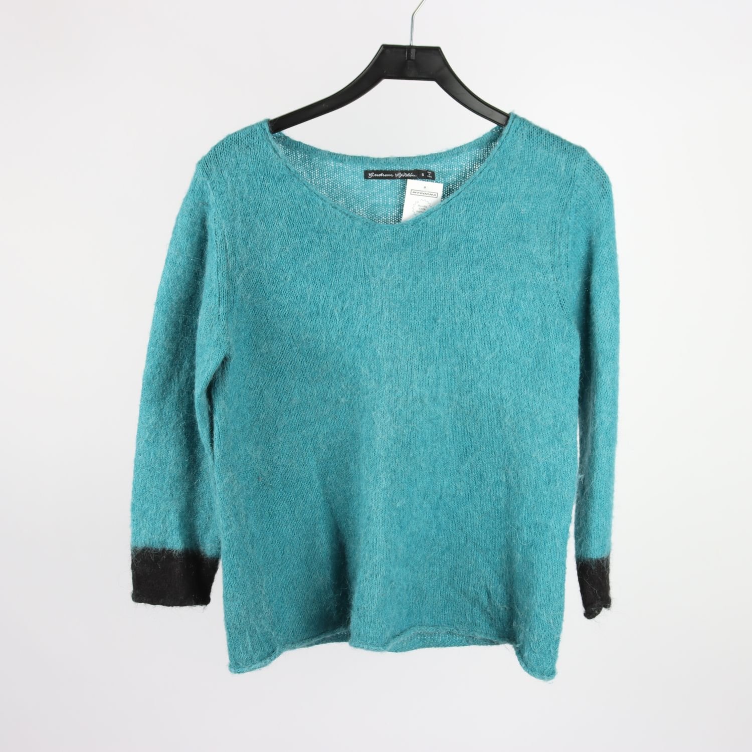 Stickad tröja, Gudrun Sjödèn, blå, 55% ull, stl. S