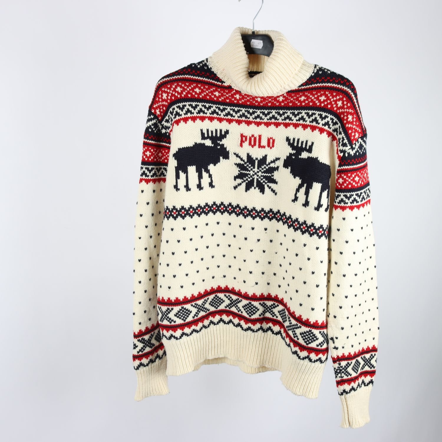 Stickad tröja, Polo Ralph Lauren, 100% ull, stl. L