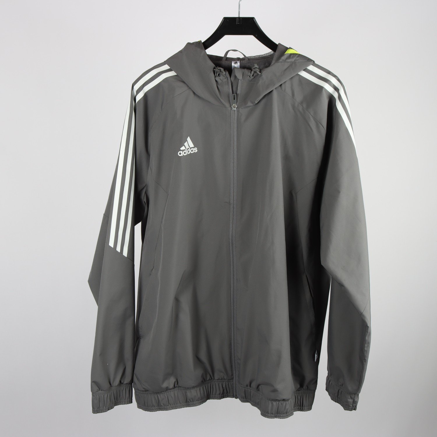 Vindjacka, Adidas, grå, vit, stl. XL