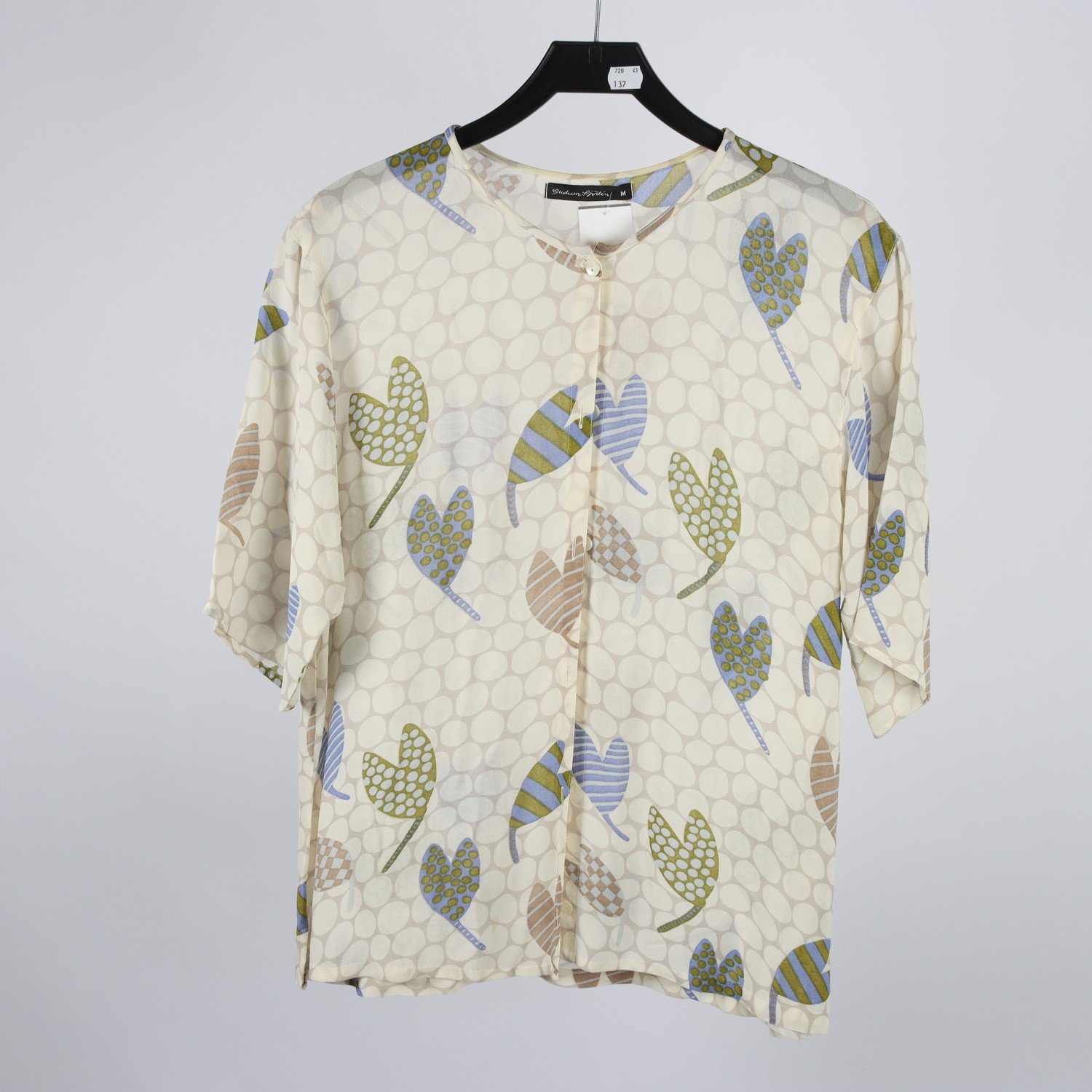 Blus, Gudrun Sjödén, mönstrad, beige, stl. M