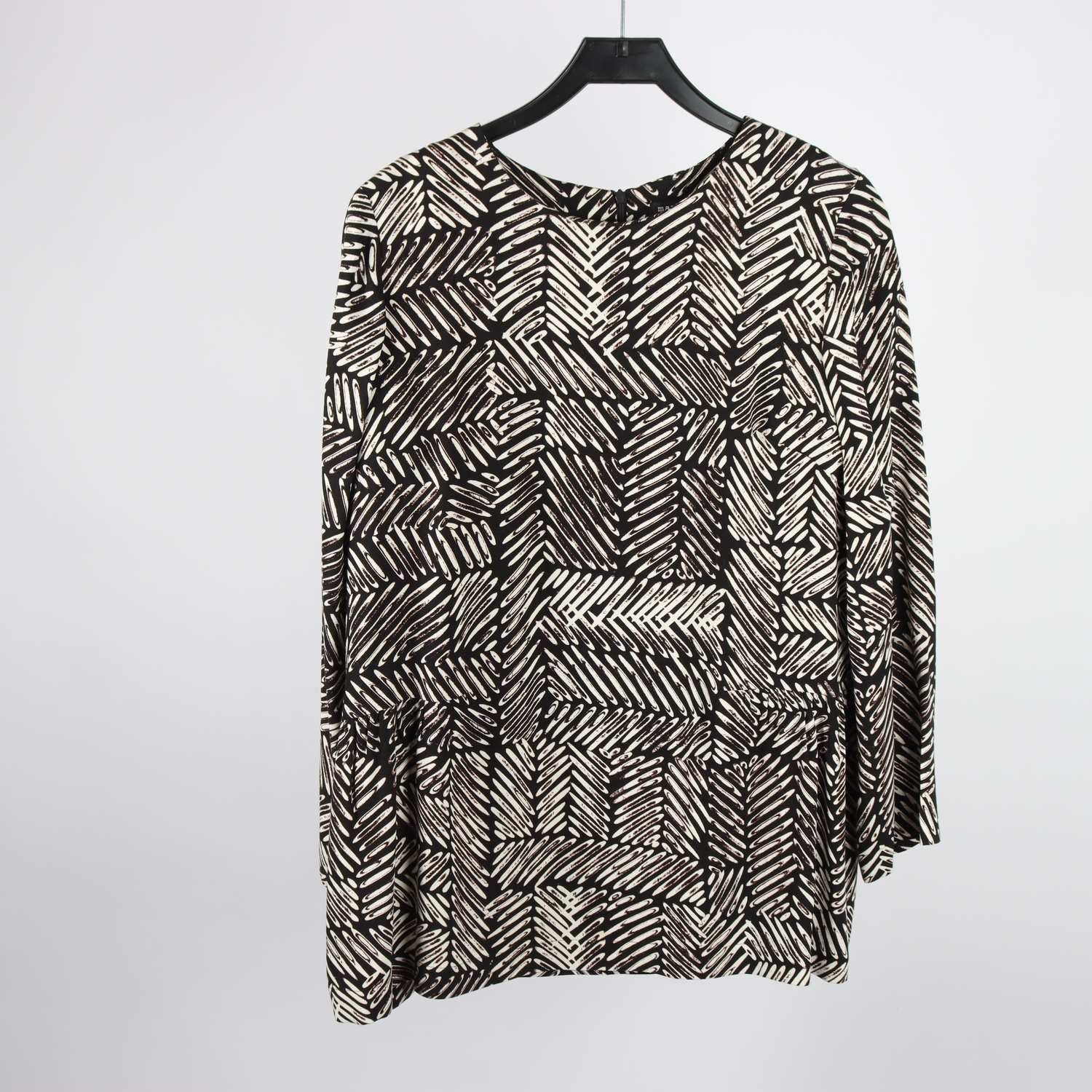 Blus, Marimekko, vit, svart, stl. 40