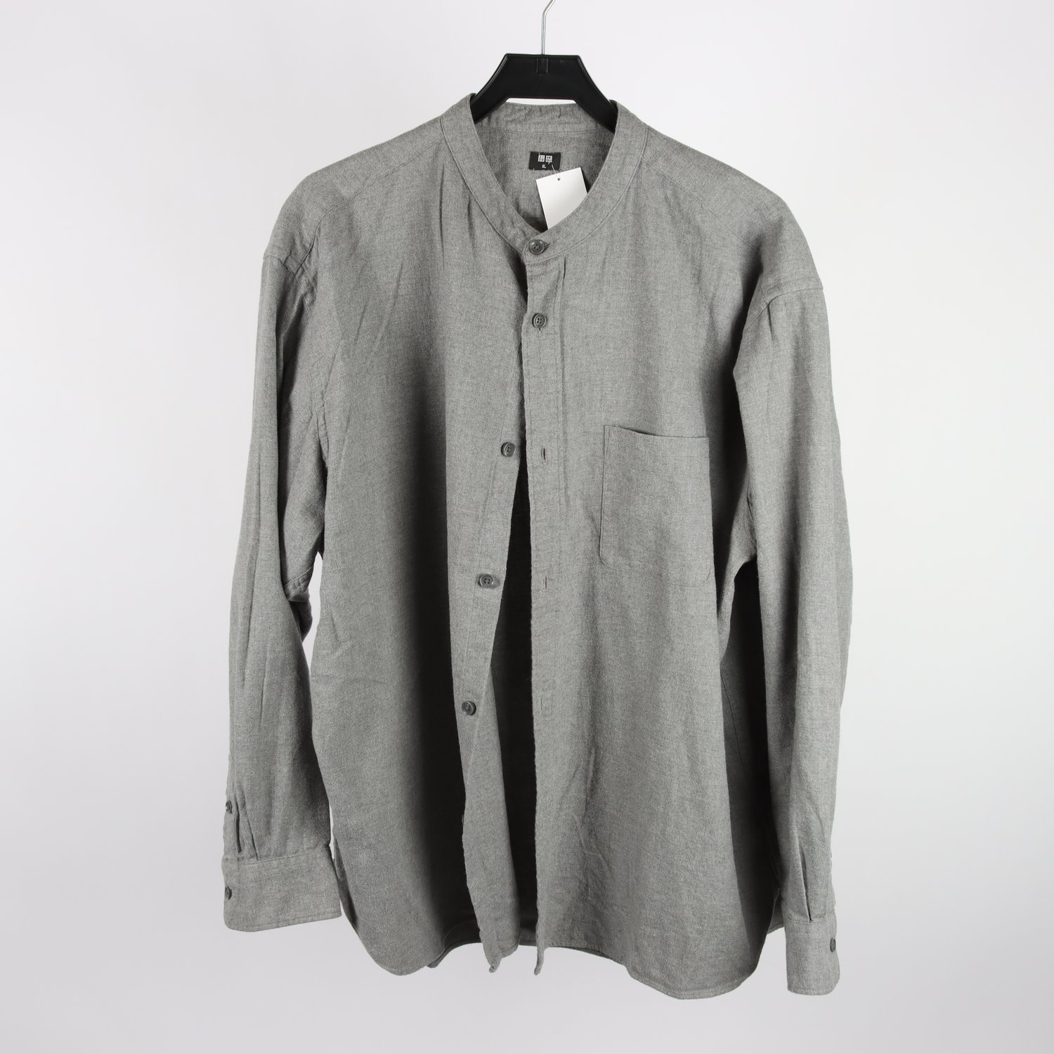 Skjorta, Uniqlo, grå, flanell, stl. XL