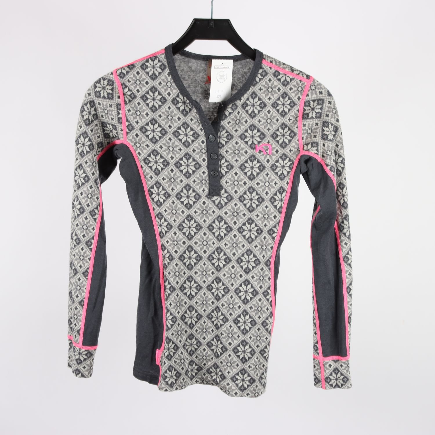 Underställ tröja, Kari Tra, mönstrad, 100% ull, Stl. S