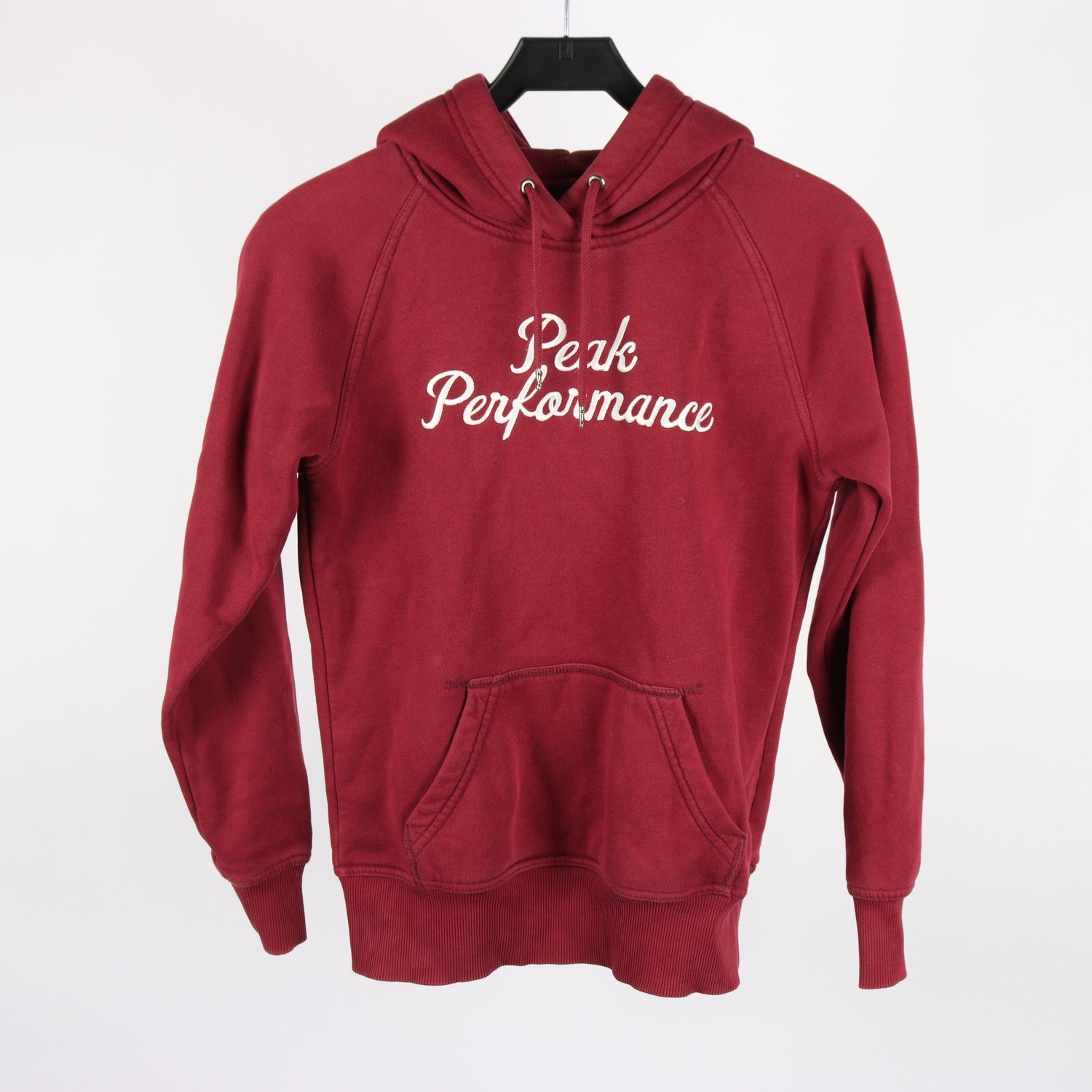 Hoodie, Peak Performance, röd, Stl. S