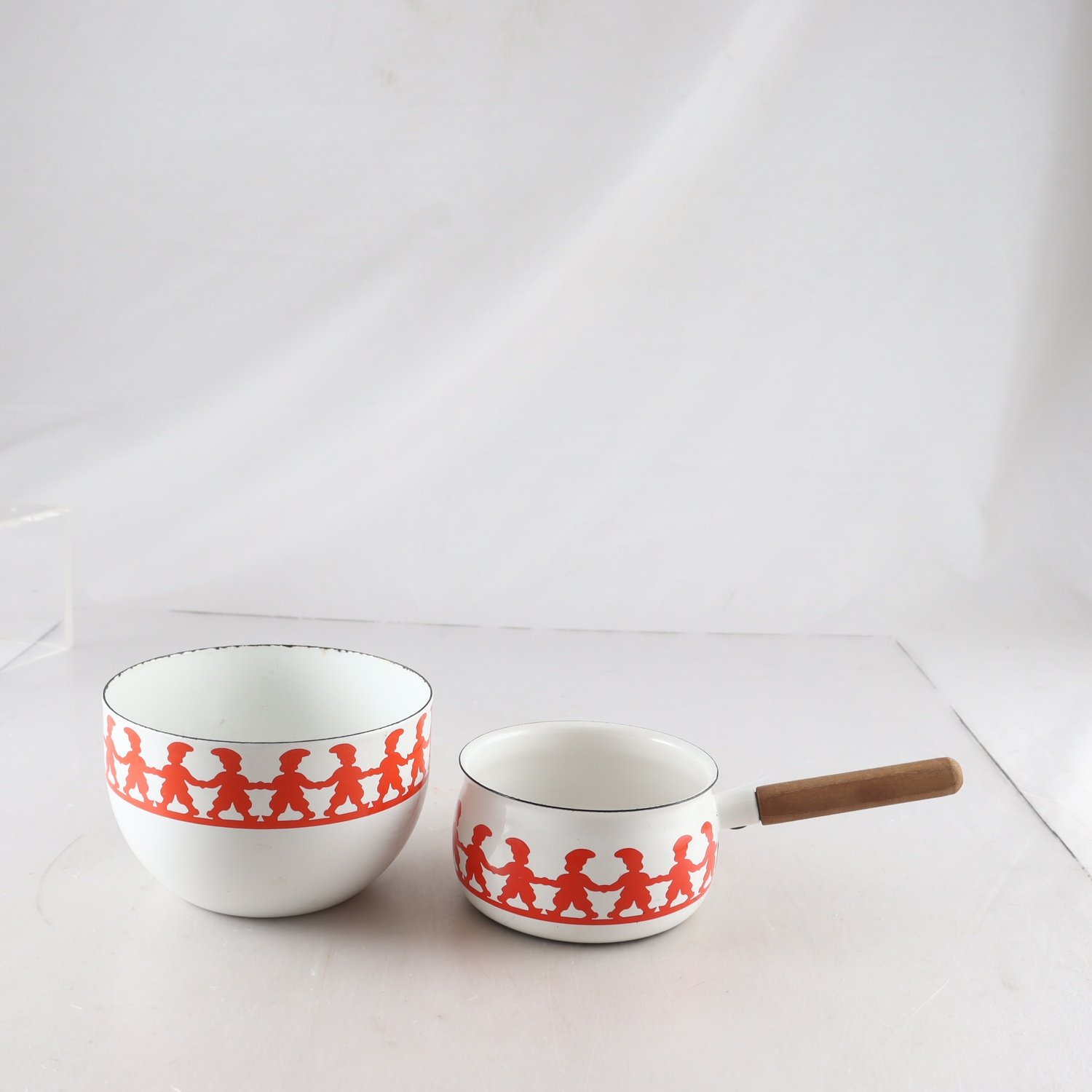 Glögg-gryta, skål, emalj, Tontuu, Kaj Franck, Arabia, 1970-tal, ej samfrakt