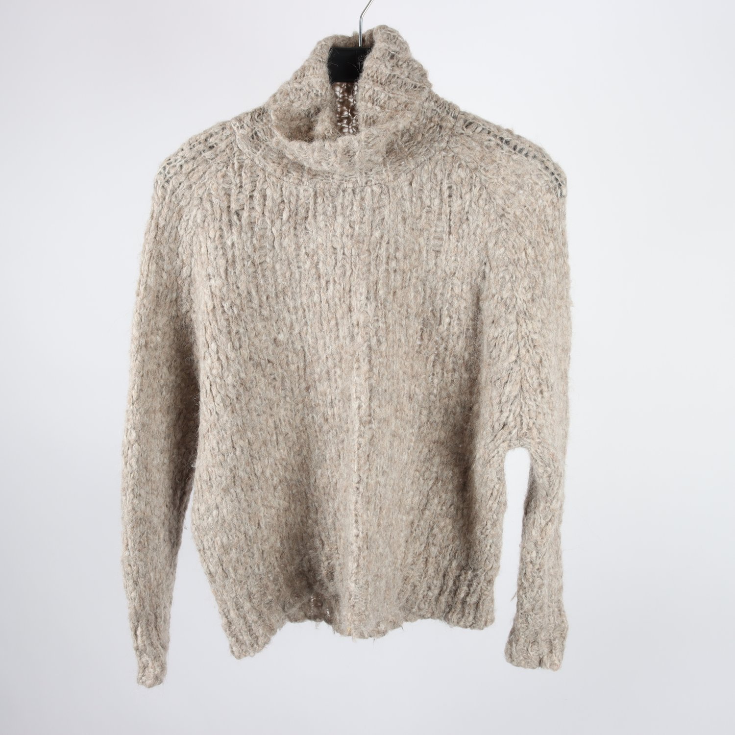 Stickad tröja, Sibin Linneberg, grå, 87% alpaca, stl. S