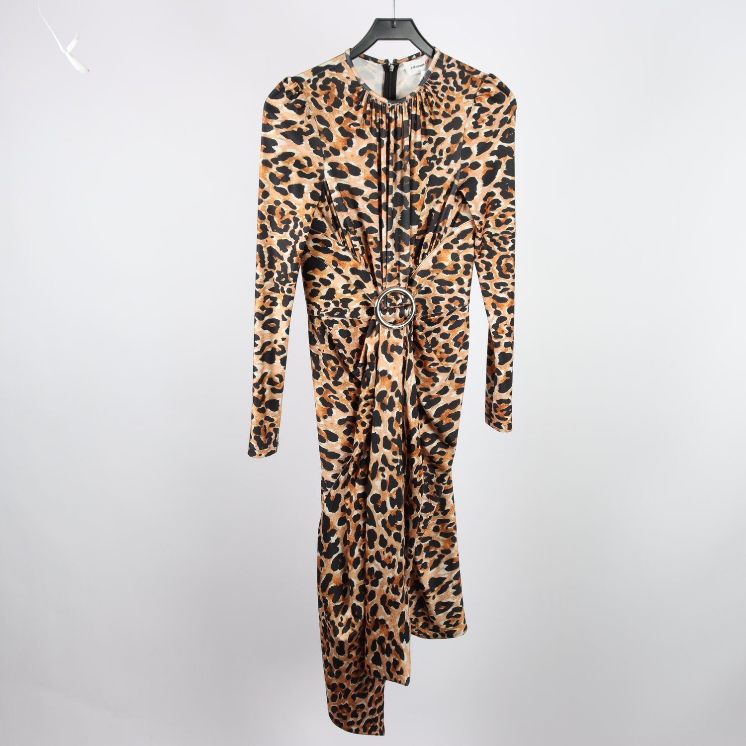 Klänning, H&M X Rabanne, leopardmönstrad stl. S