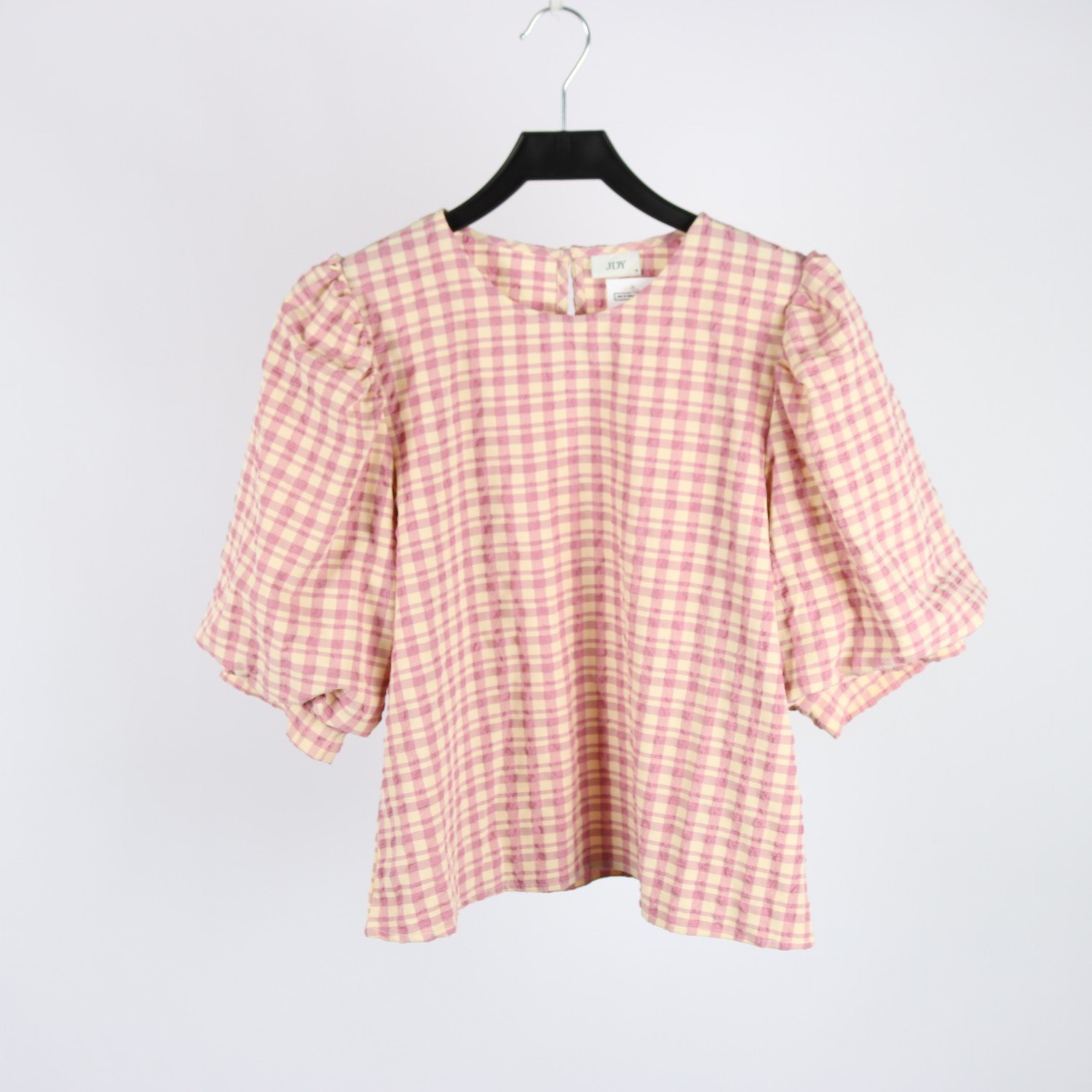 Blus, JDY, rutig, rosa, stl. S