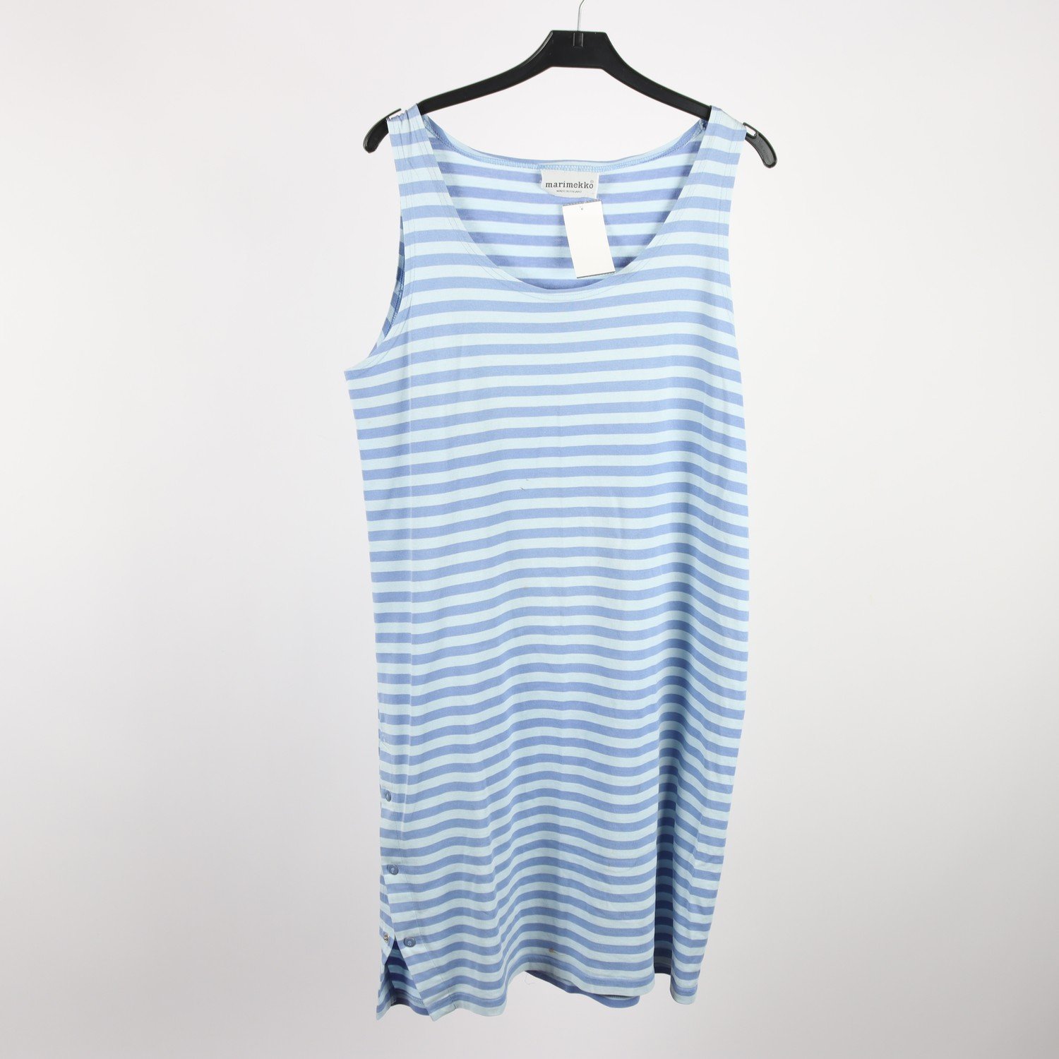 Klänning, Marimekko, blå, randig, trikå, stl. L