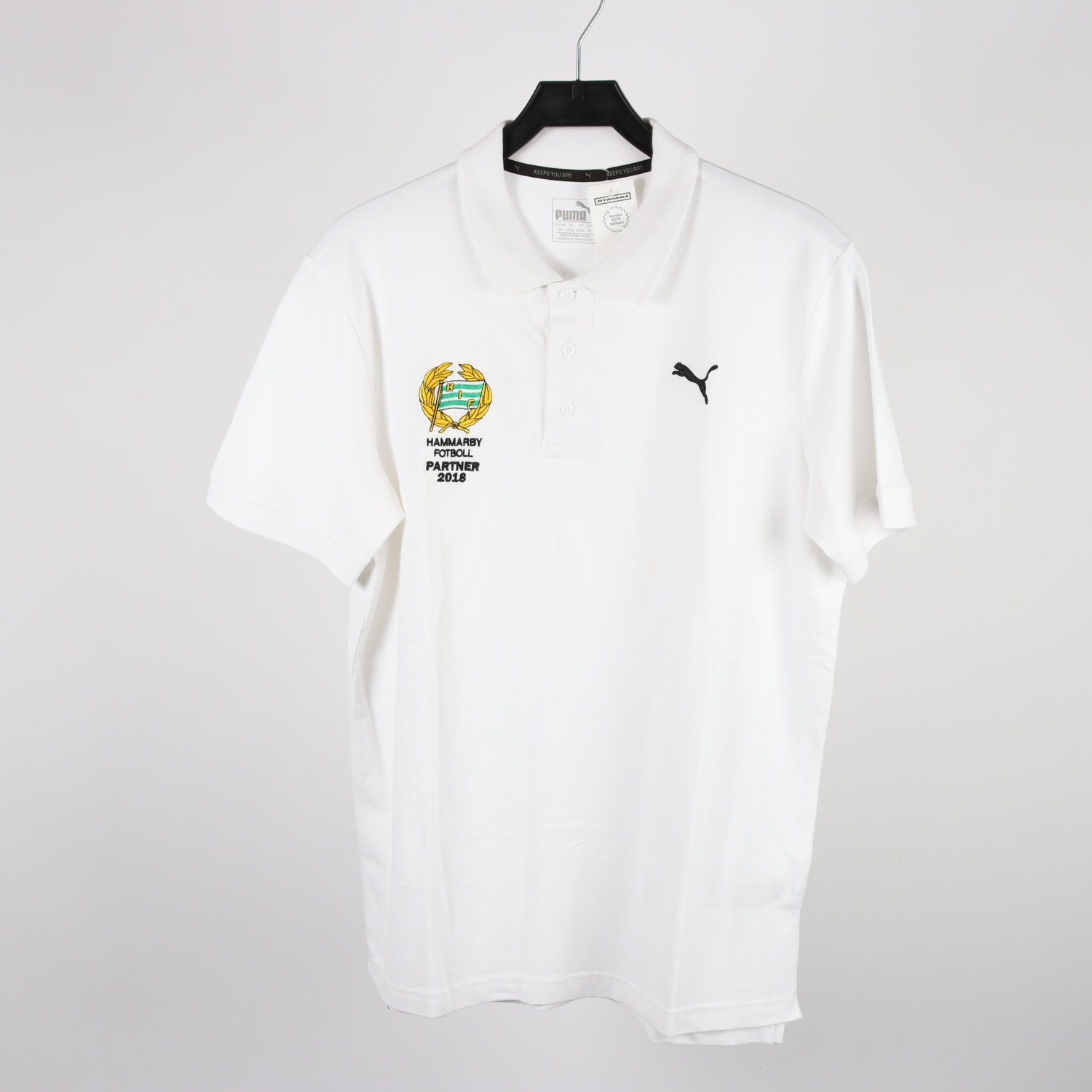 Pikètröja, Puma, HIF Hammarby, vit, stl. 48/50