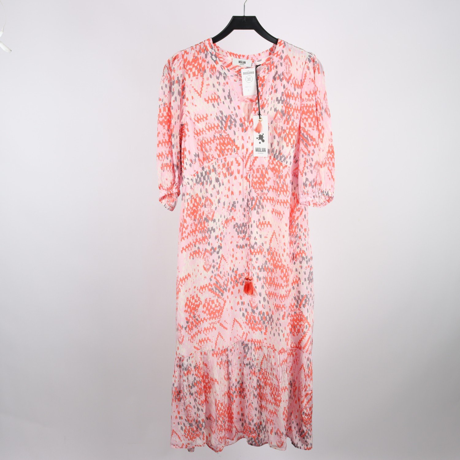 Klänning, Molin, rosa, mönstrad, stl. M