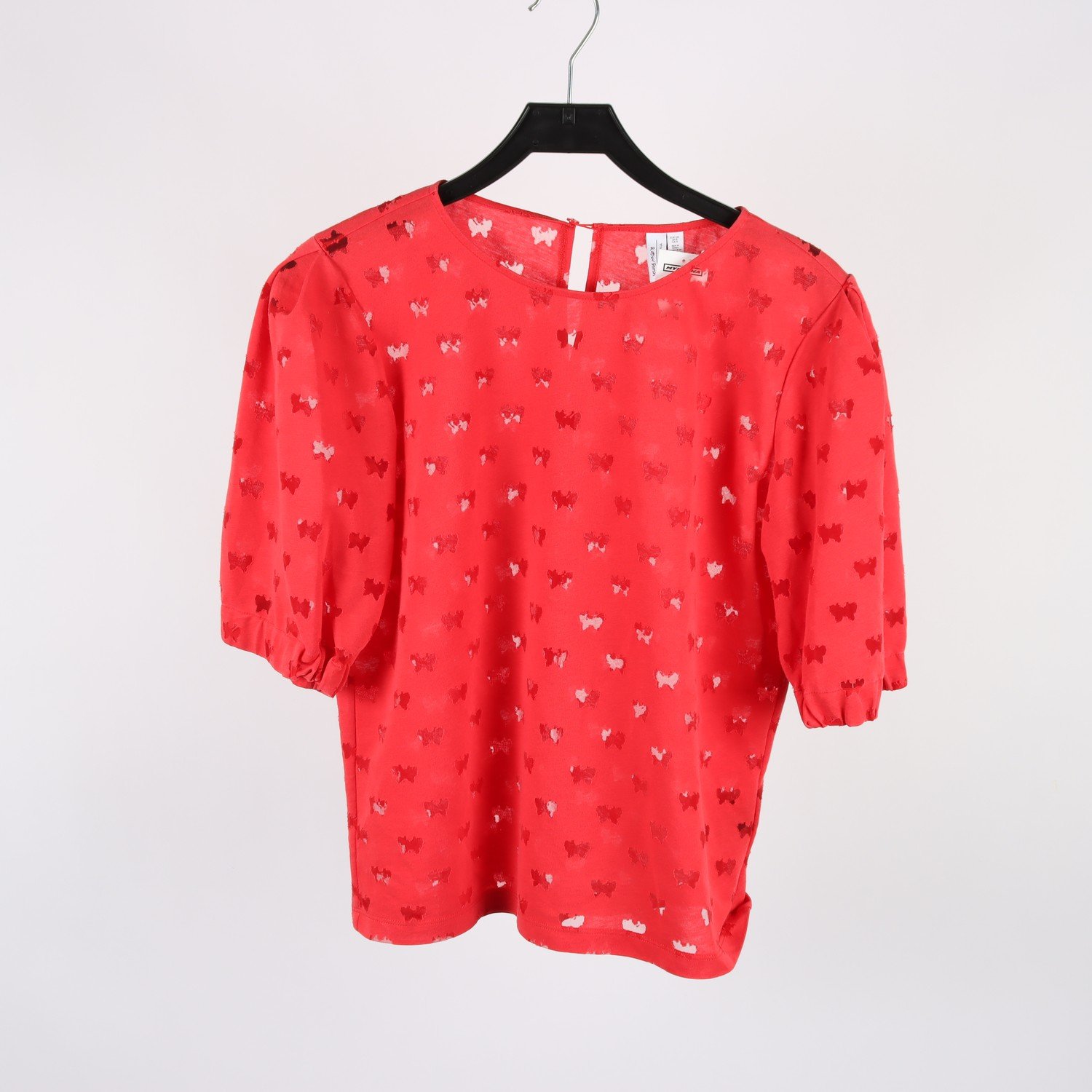 Tröja, & Other Stories, röd, fjärilar, stl. 38