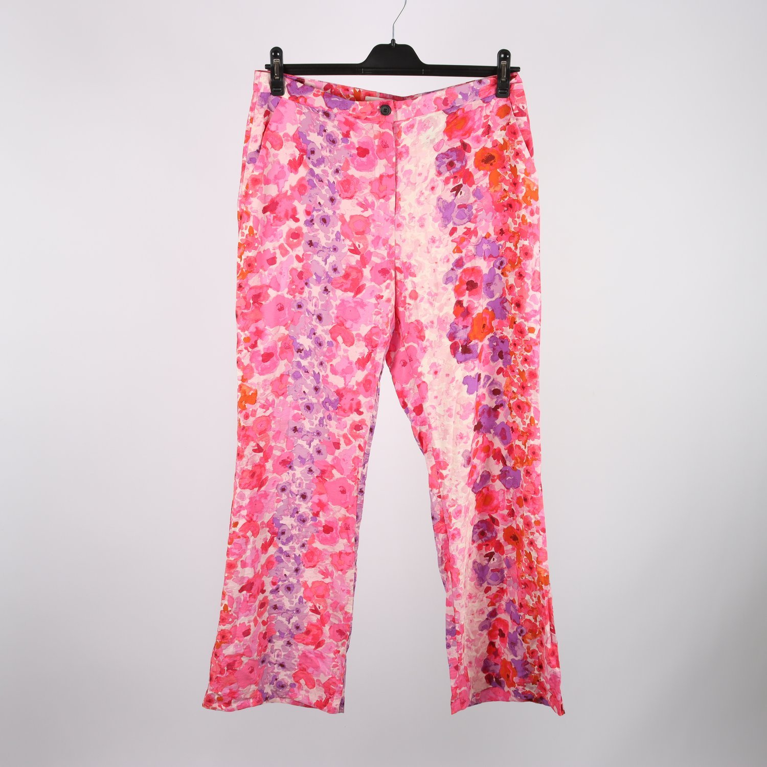 Byxor, H&m, rosa, blommig, stl. 44