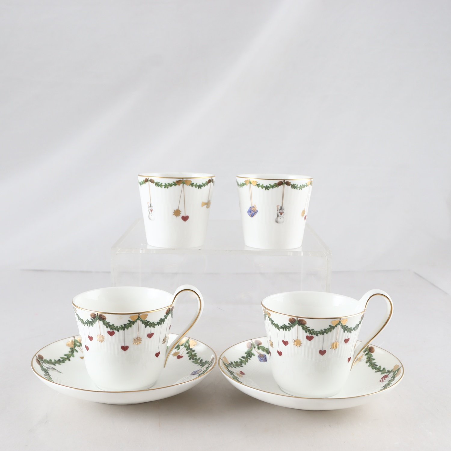 Servisdelar, ”Star fluted Christmas”, Royal Copenhagen, 6 delar. Samfraktas ej.