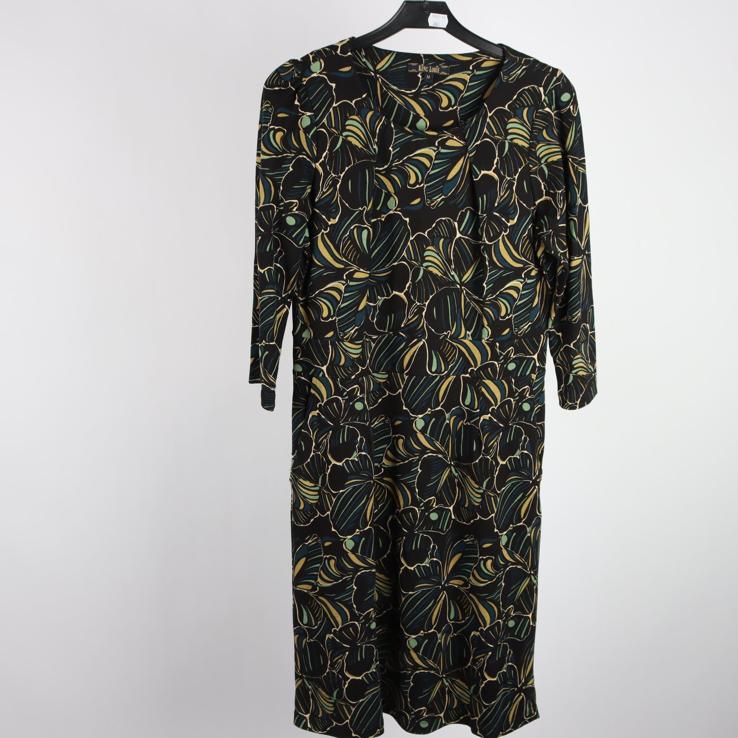 Klänning, King Louie, svart, mönstrad, stl. M