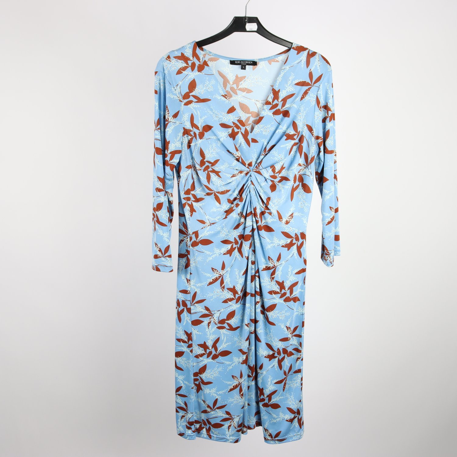 Klänning, Ilse Jacobsen, blå, mönstrad, stl. L