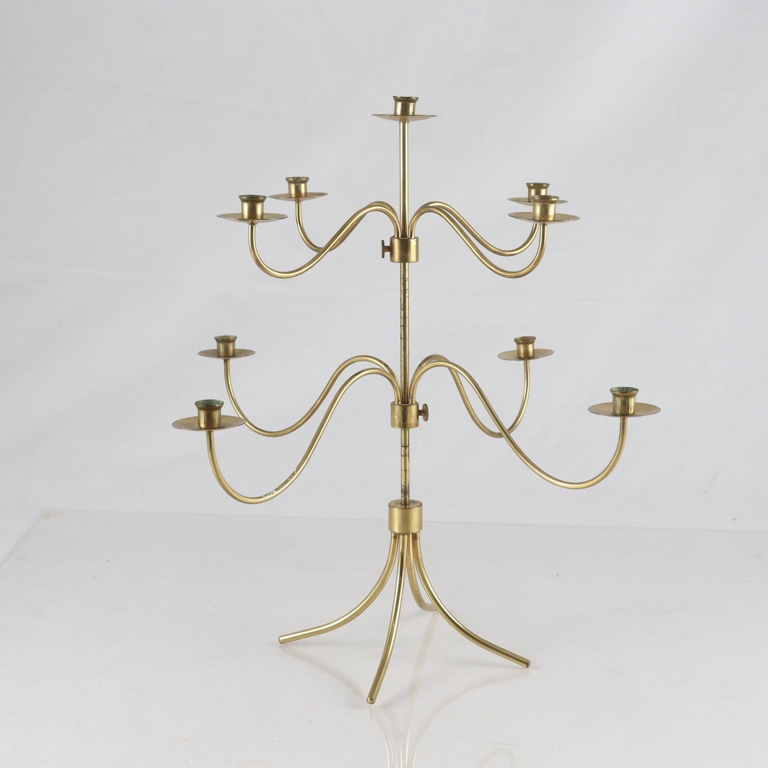 Kandelaber, mässing, Josef Frank, Firma Svenskt Tenn. Samfraktas ej.