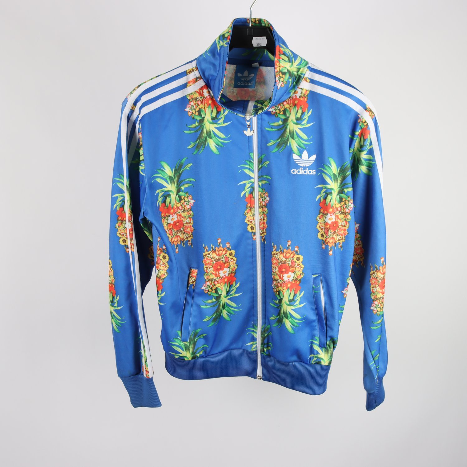 Sportjacka, Adidas, blå, mnstrad, stl. L