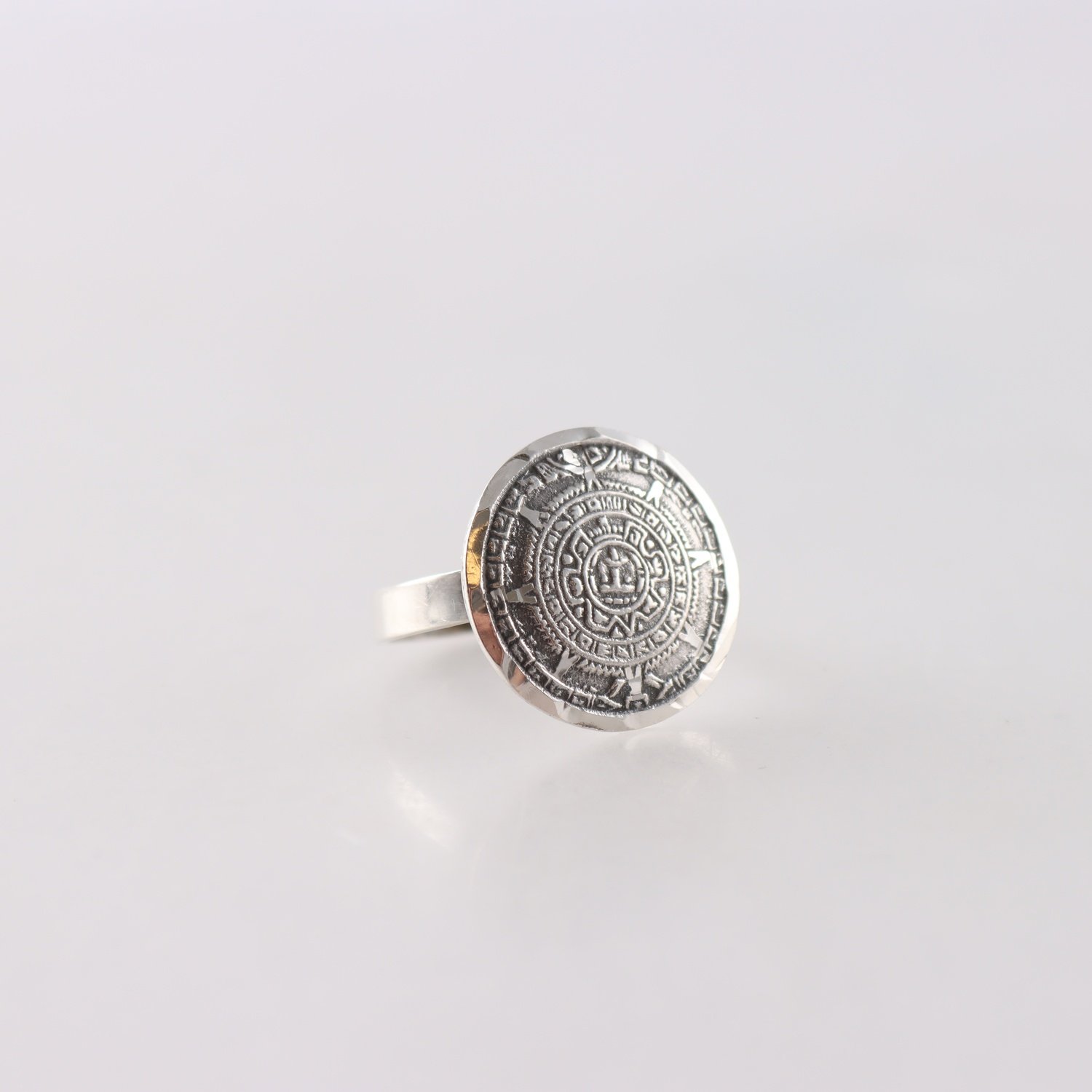 Ring, silver 925, Maya kalender, vikt: