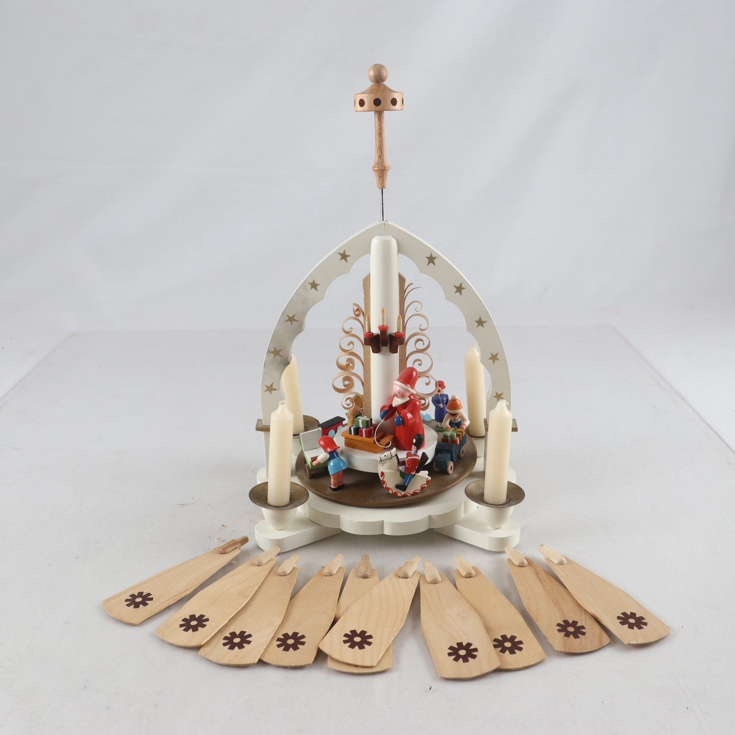 Ljusstake, ”Julpyramid”, Erzgebirge, Richard Glässer, GDR.