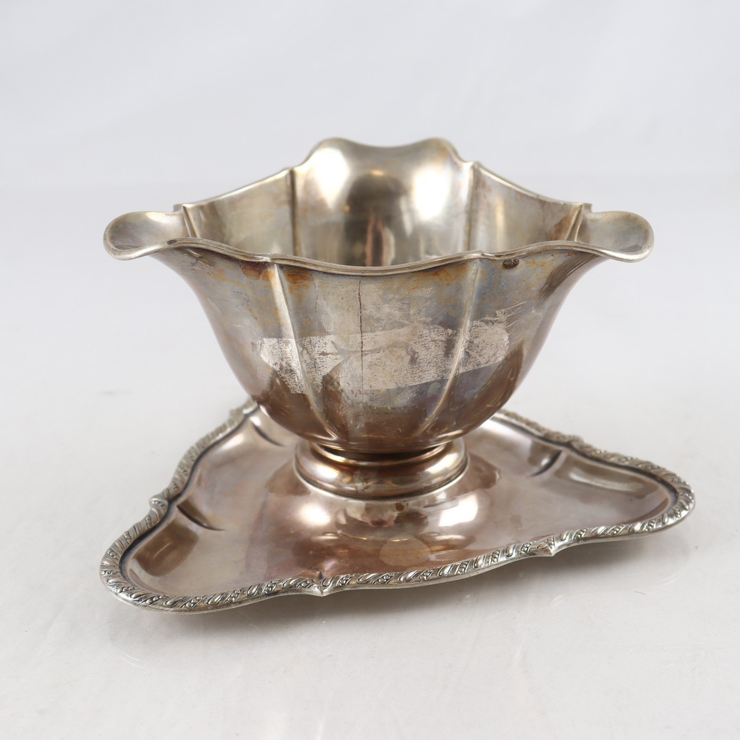 Såsskål, silver, kontrollstämplad samt s stämpel