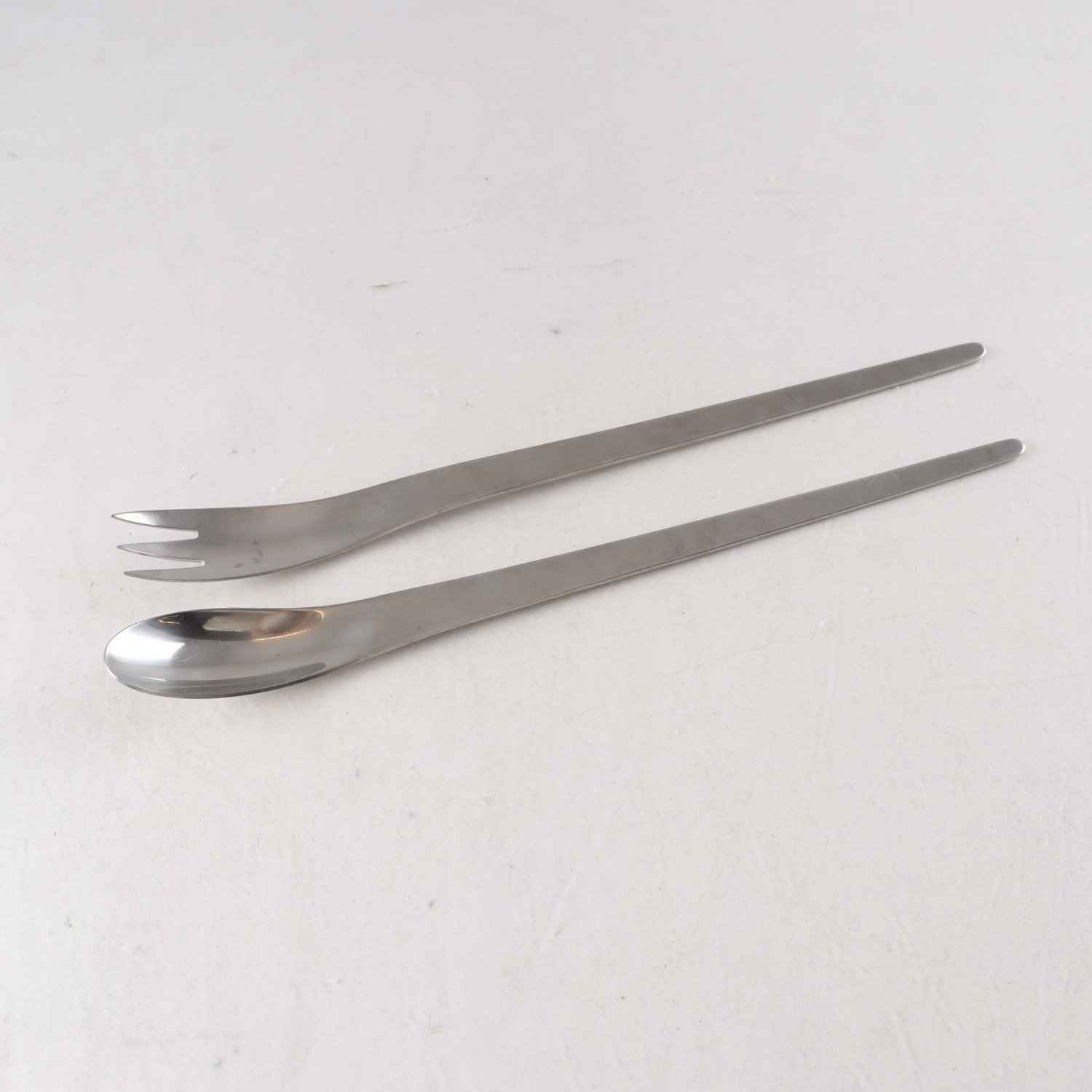 Salladsbestick, rostfritt stål, Georg Jensen, serie Arne Jacobsen