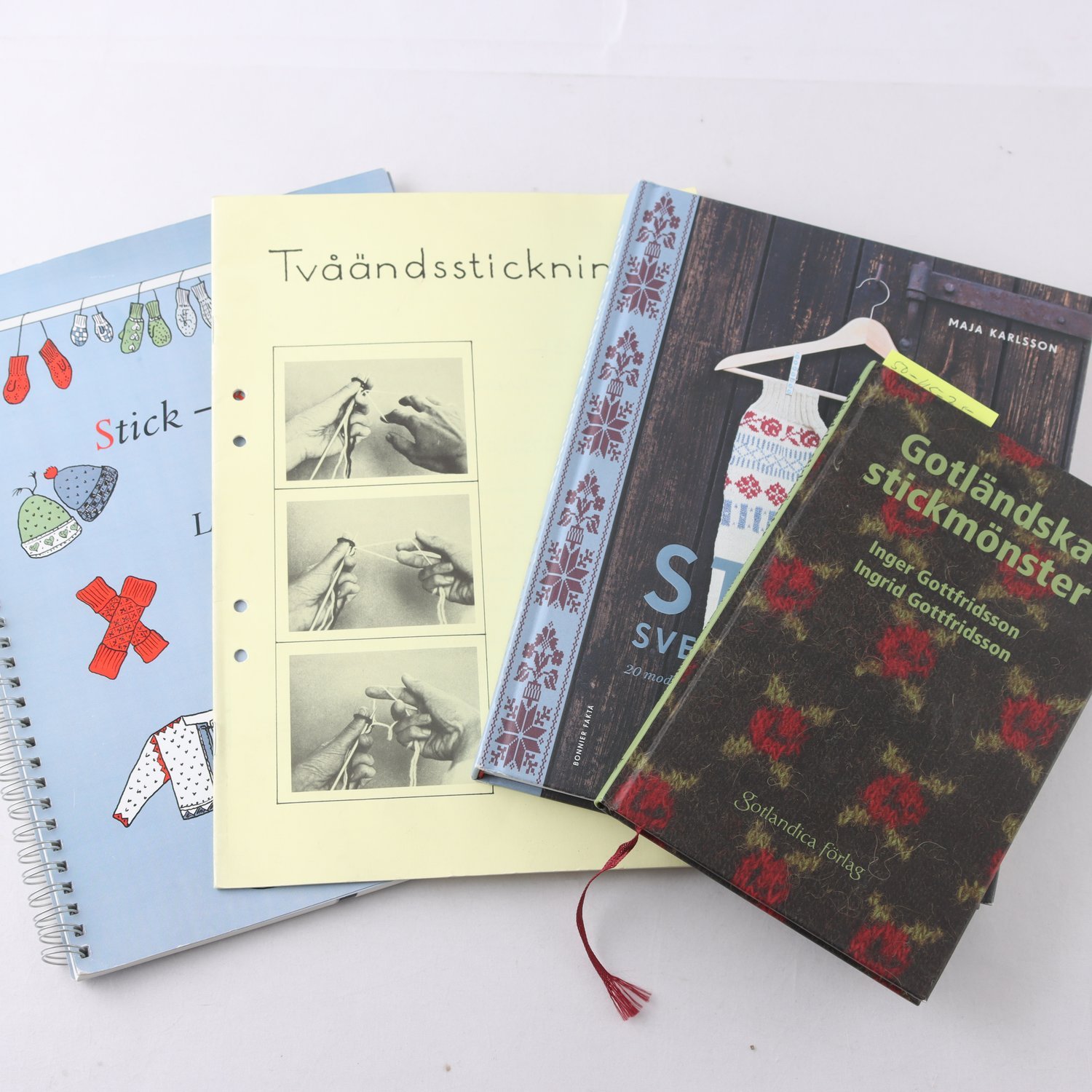 Stickning, bokpaket med 4 volymer