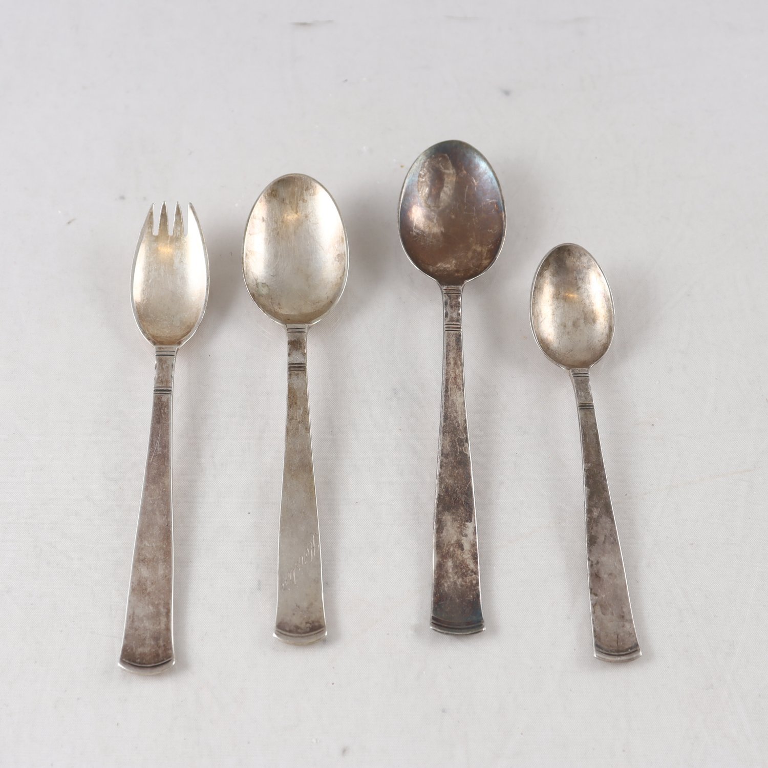 Bestick, silver, Rosenholm, Jacob Ängman, GAB, Stockholm, 1960-tal, 4 st