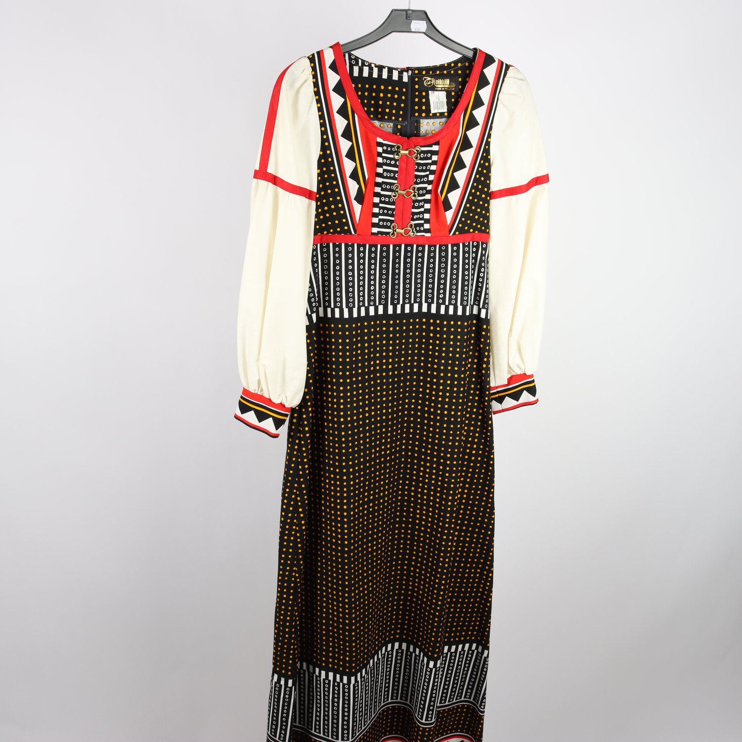 Klänning, vintage, Heikkilö,Finland, flerfärgad, stl. 34