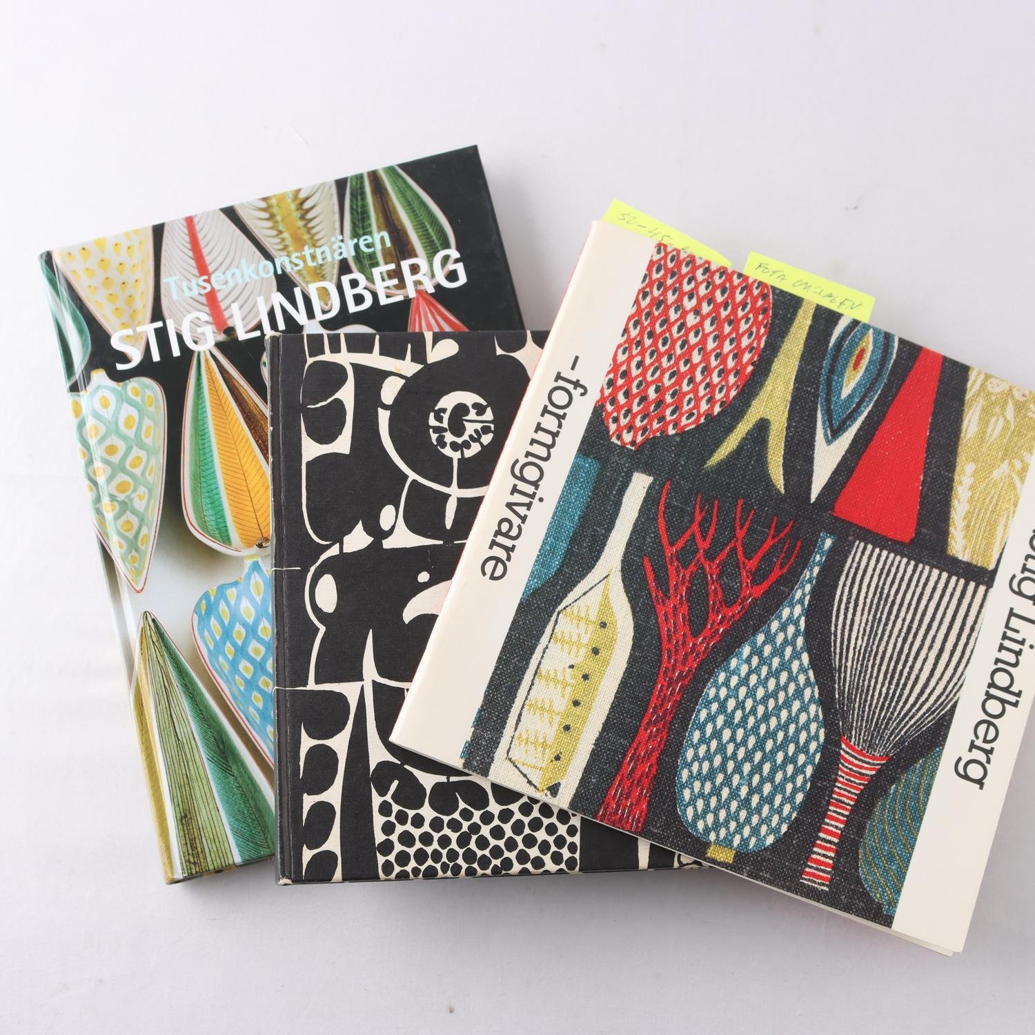 Stig Lindberg, bokpaket med 3 volymer