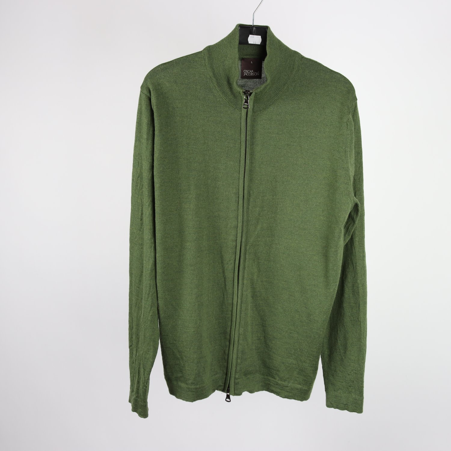 Stickad tröja, Oscar Jacobson, grön, 100% ull, stl. L