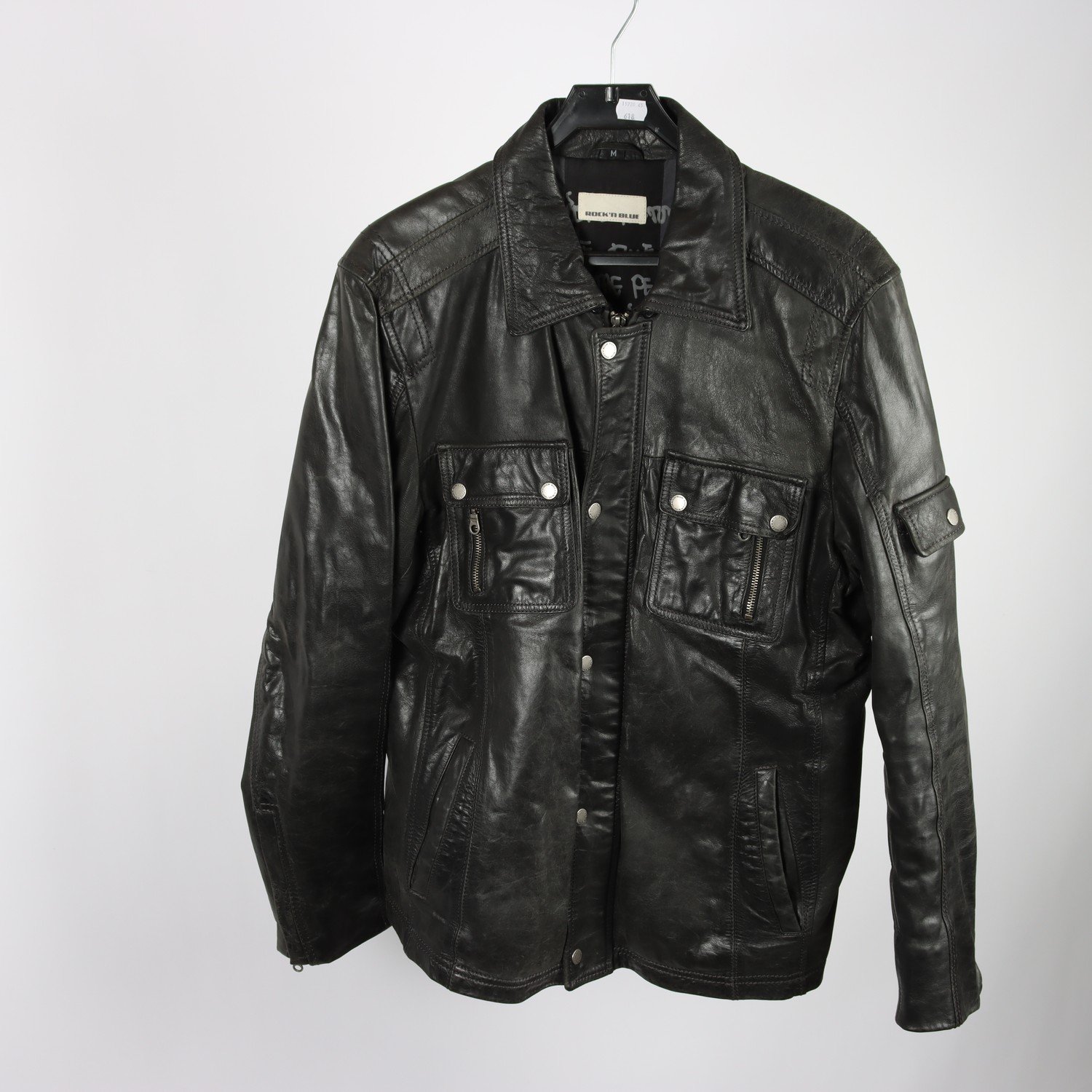 Skinnjacka, Rock`n Blue, svart, stl. M