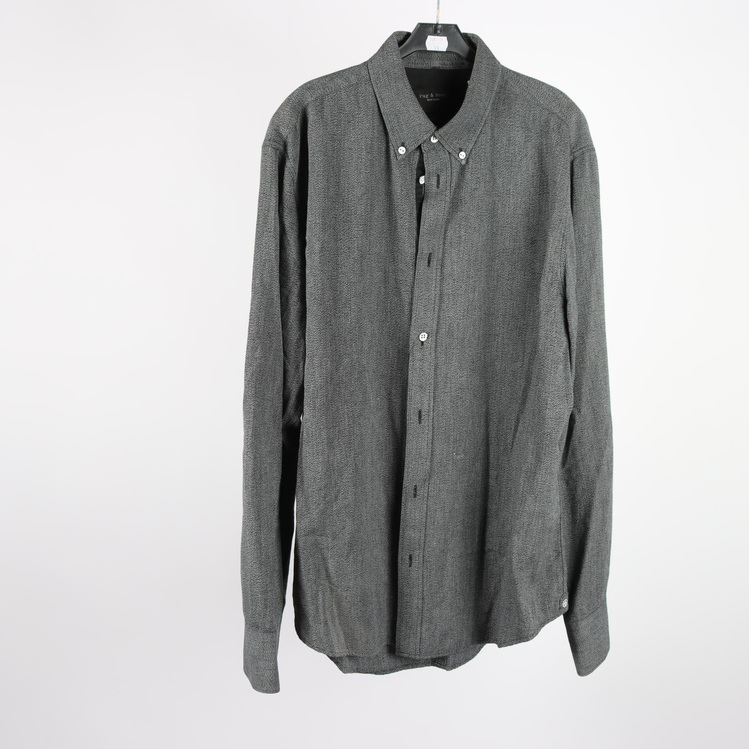 Skjorta, Rag & Bone, gråspräcklig, stl. M