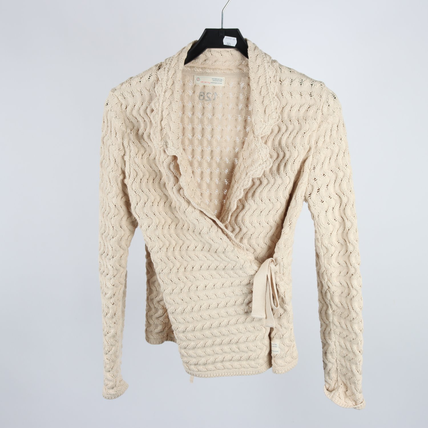 Stickad kofta, Odd Molly, ljusbeige, 100% bomull, stl. 2 (M)