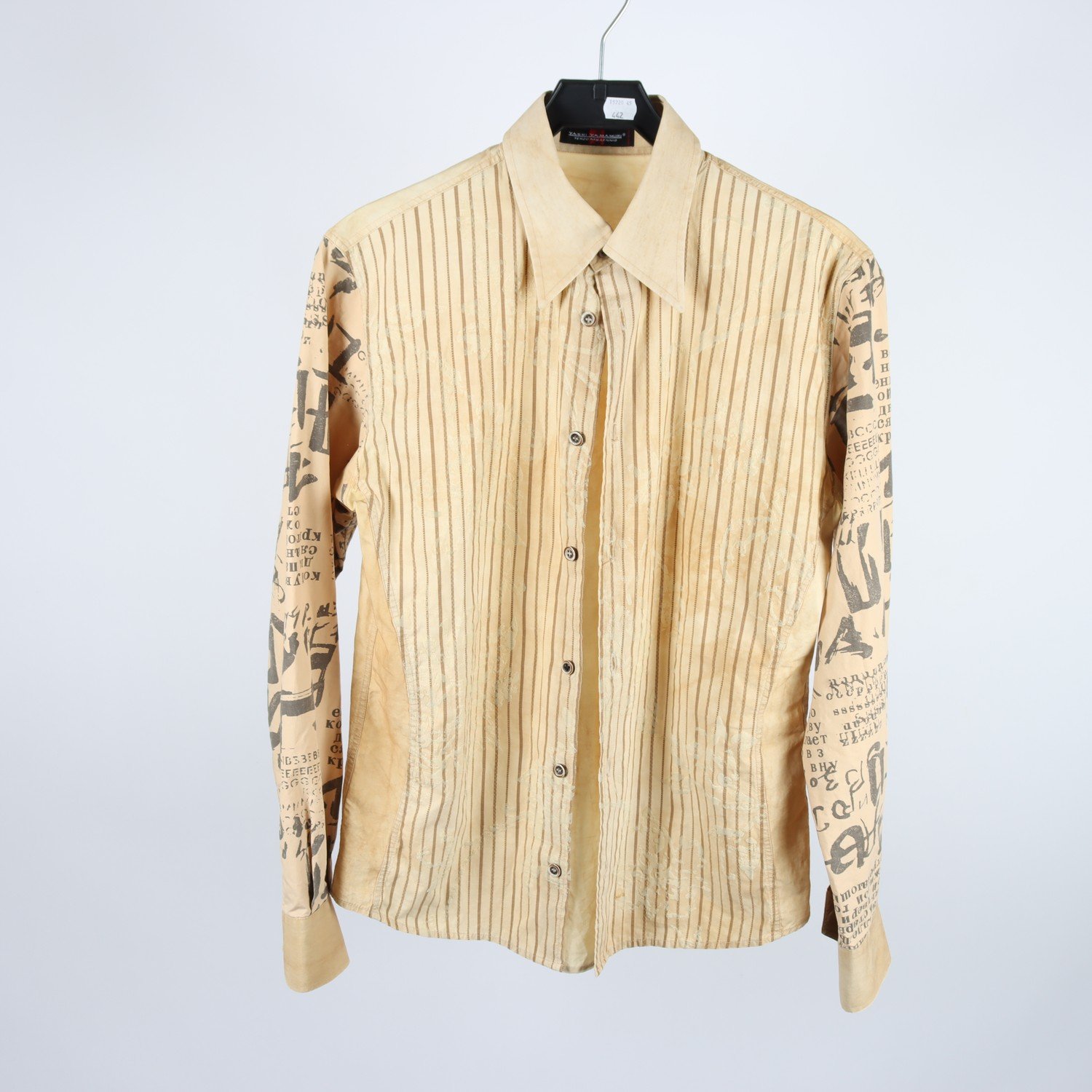 Skjorta, Yashi Yamamuri, brun, beige, stl. M