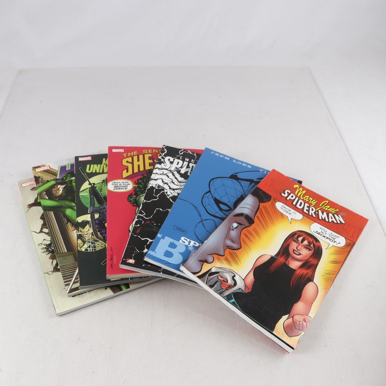 Seriealbums-paket, Marvel, she-hulk, spider-man m.m 6 st.